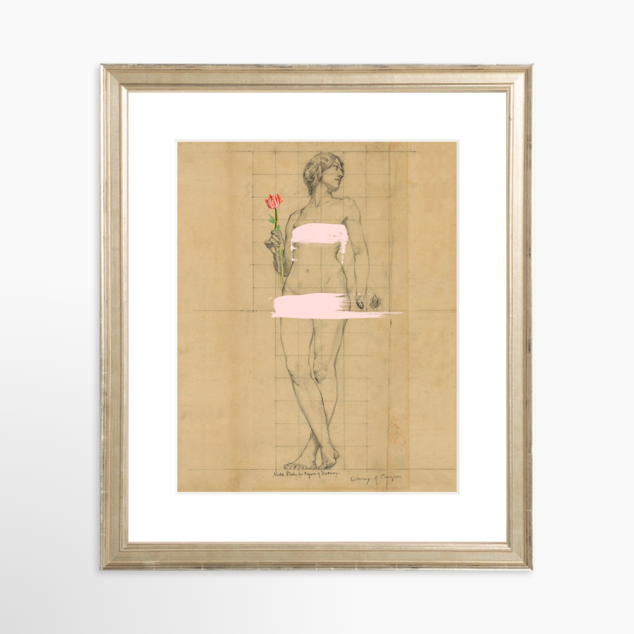 8x10 / Certificate Silver Frame + White Mat