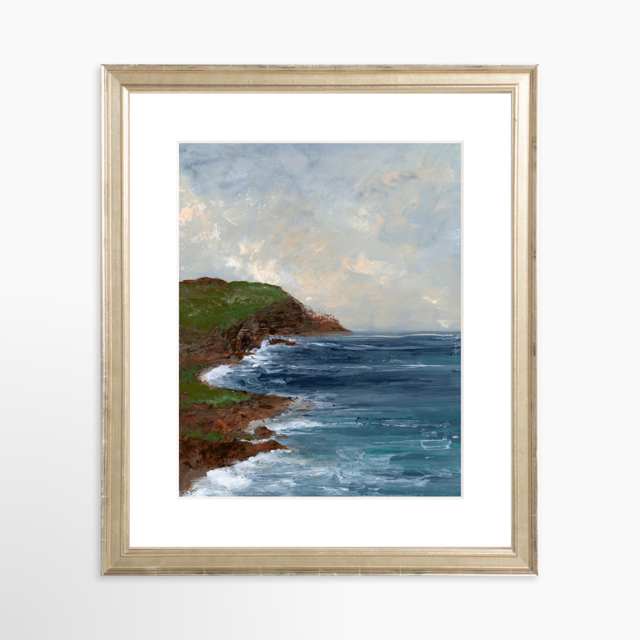 8x10 / Certificate Silver Frame + White Mat