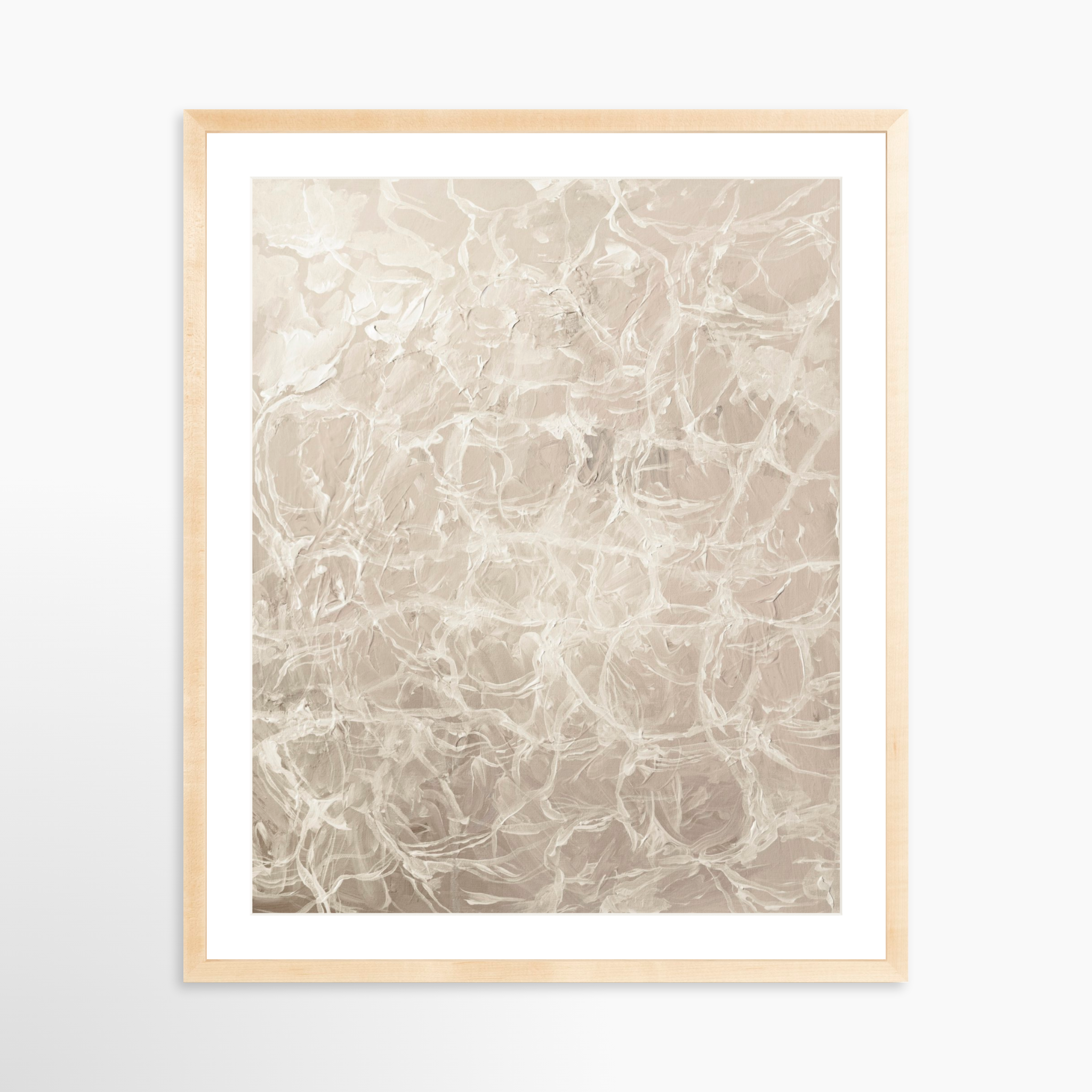 24x30 / Natural Frame + White Mat
