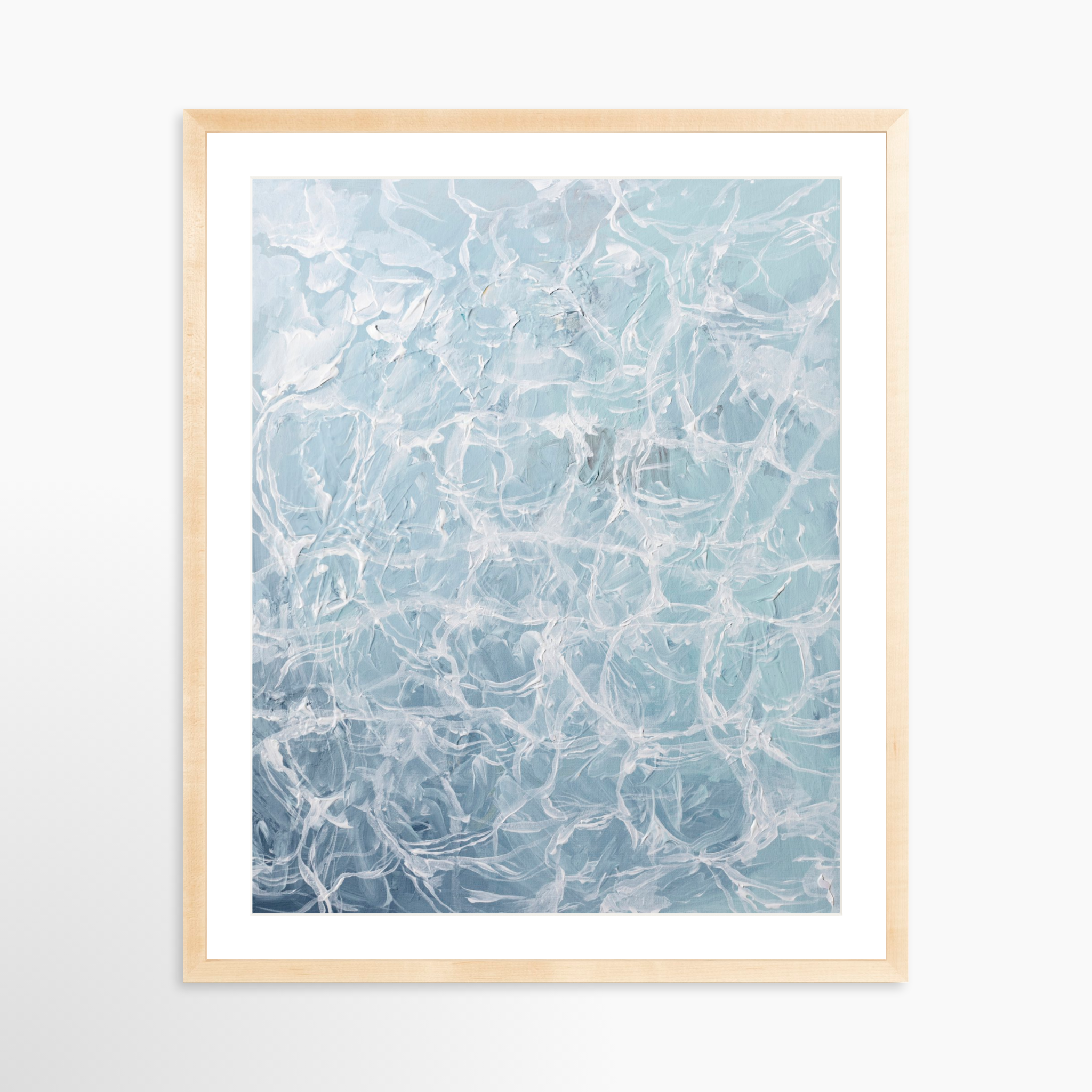 24x30 / Natural Frame + White Mat