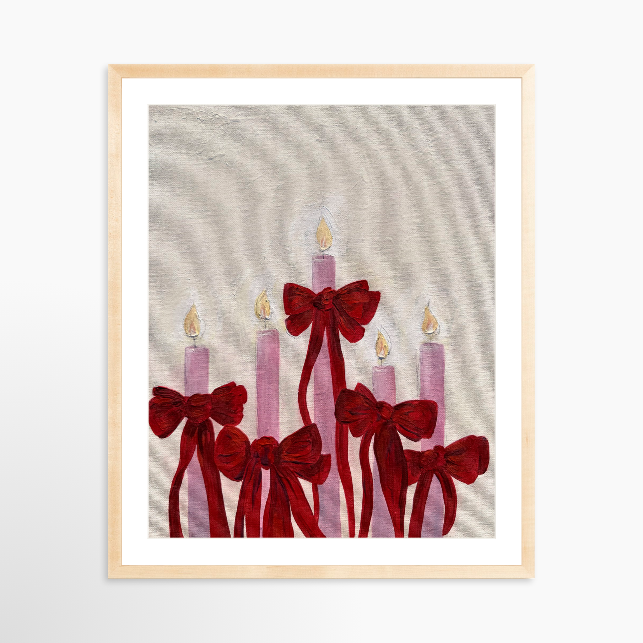 24x30 / Natural Frame + White Mat