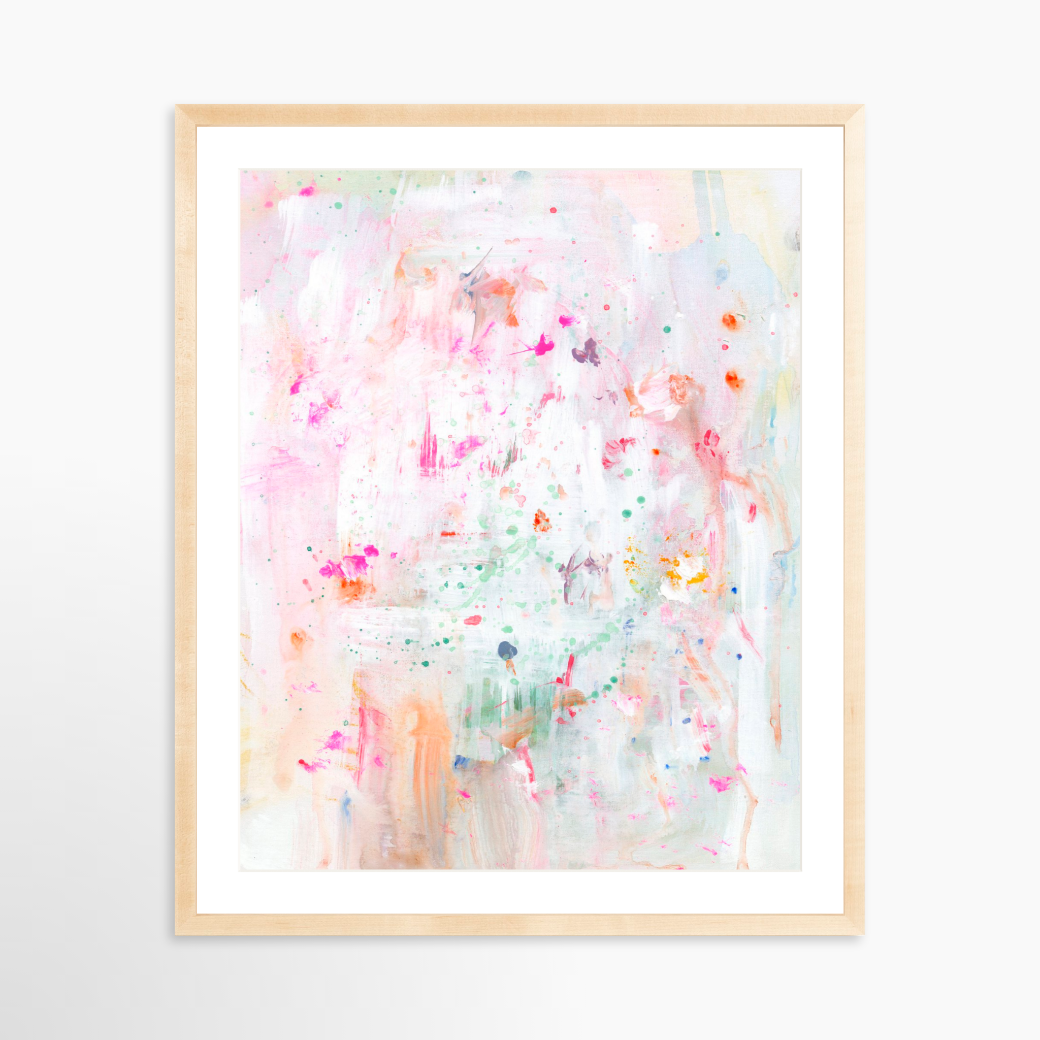24x30 / Natural Frame + White Mat
