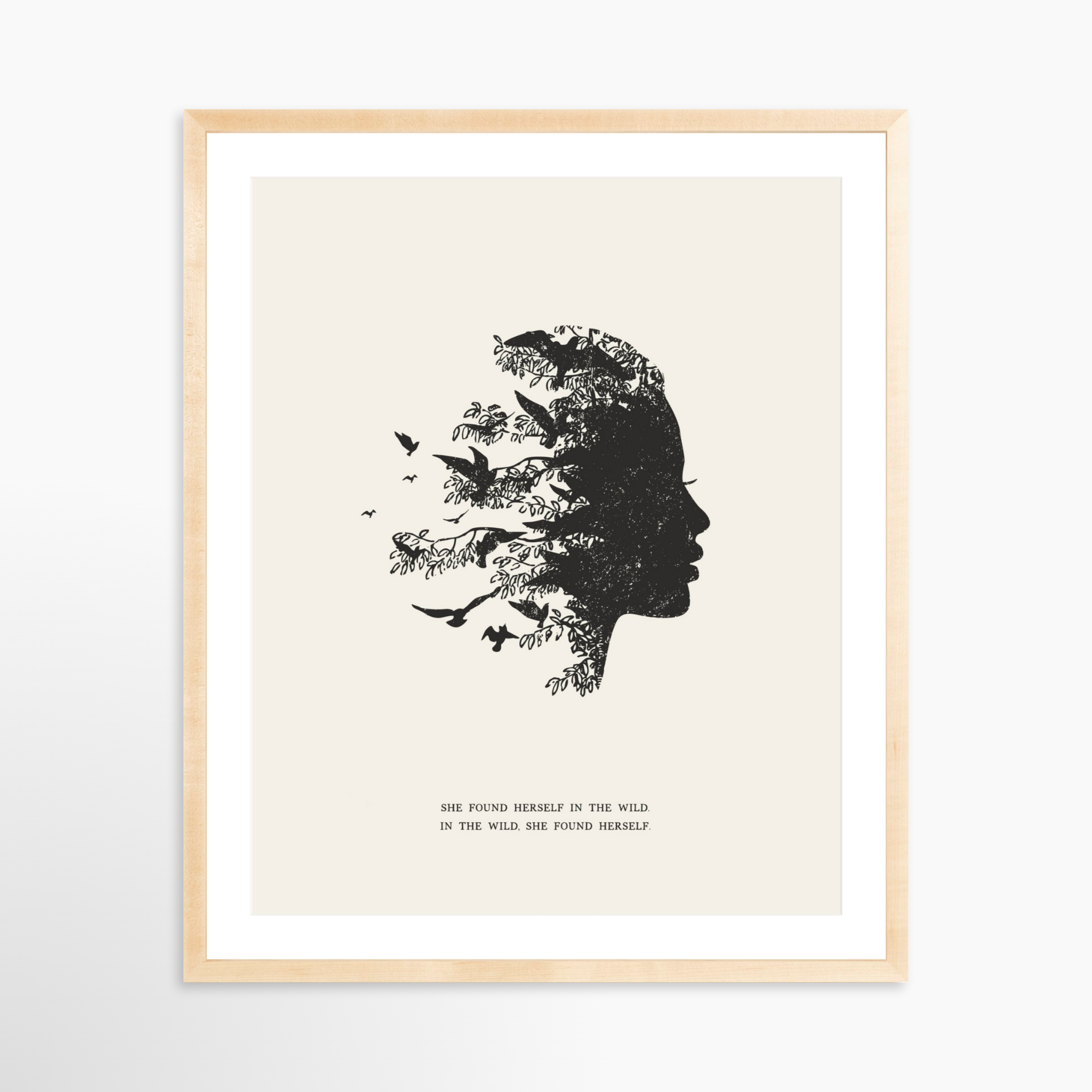 24x30 / Natural Frame + White Mat