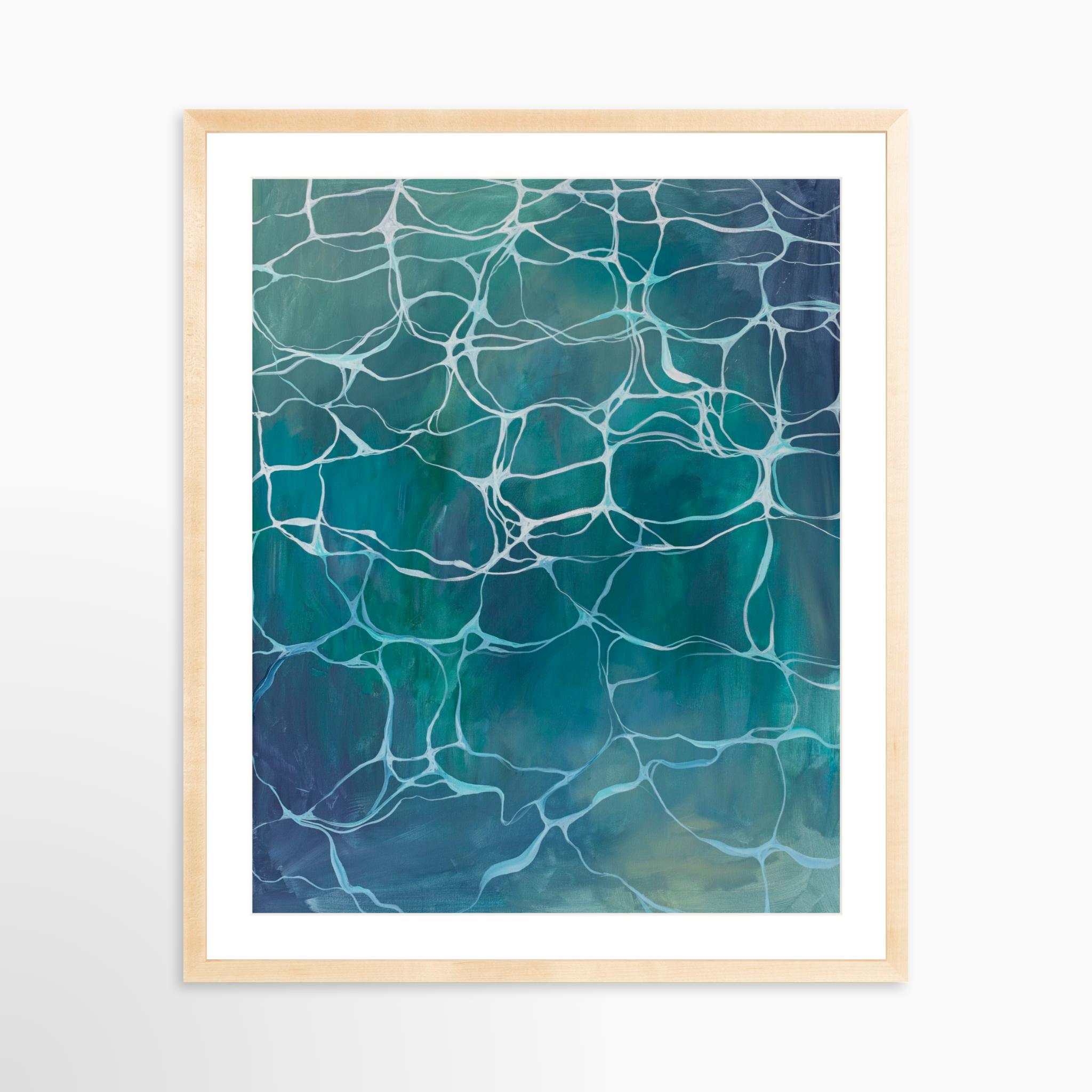 24x30 / Natural Frame + White Mat