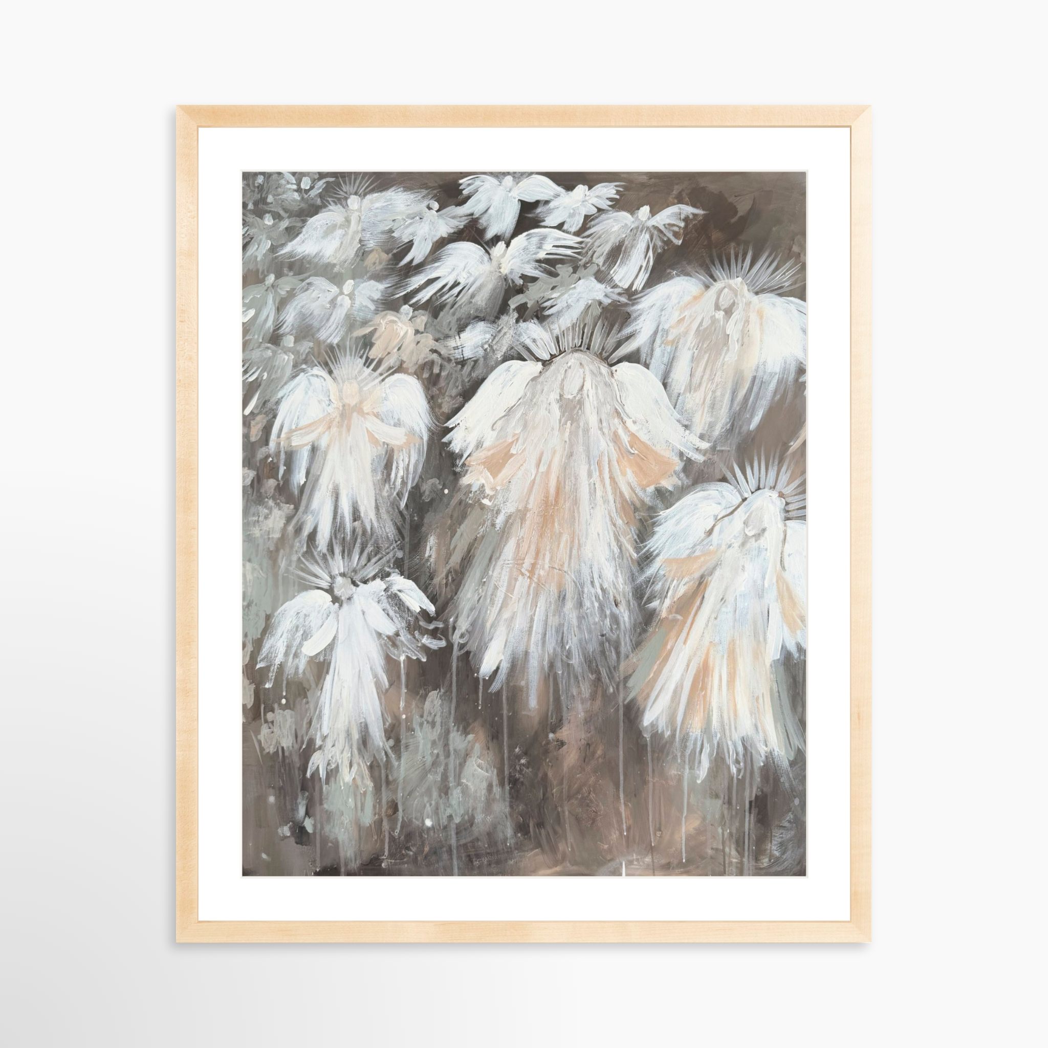 24x30 / Natural Frame + White Mat