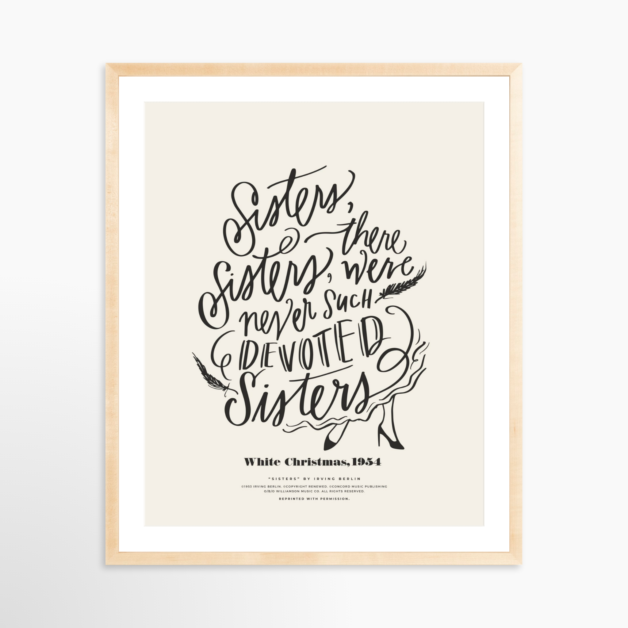 24x30 / Natural Frame + White Mat