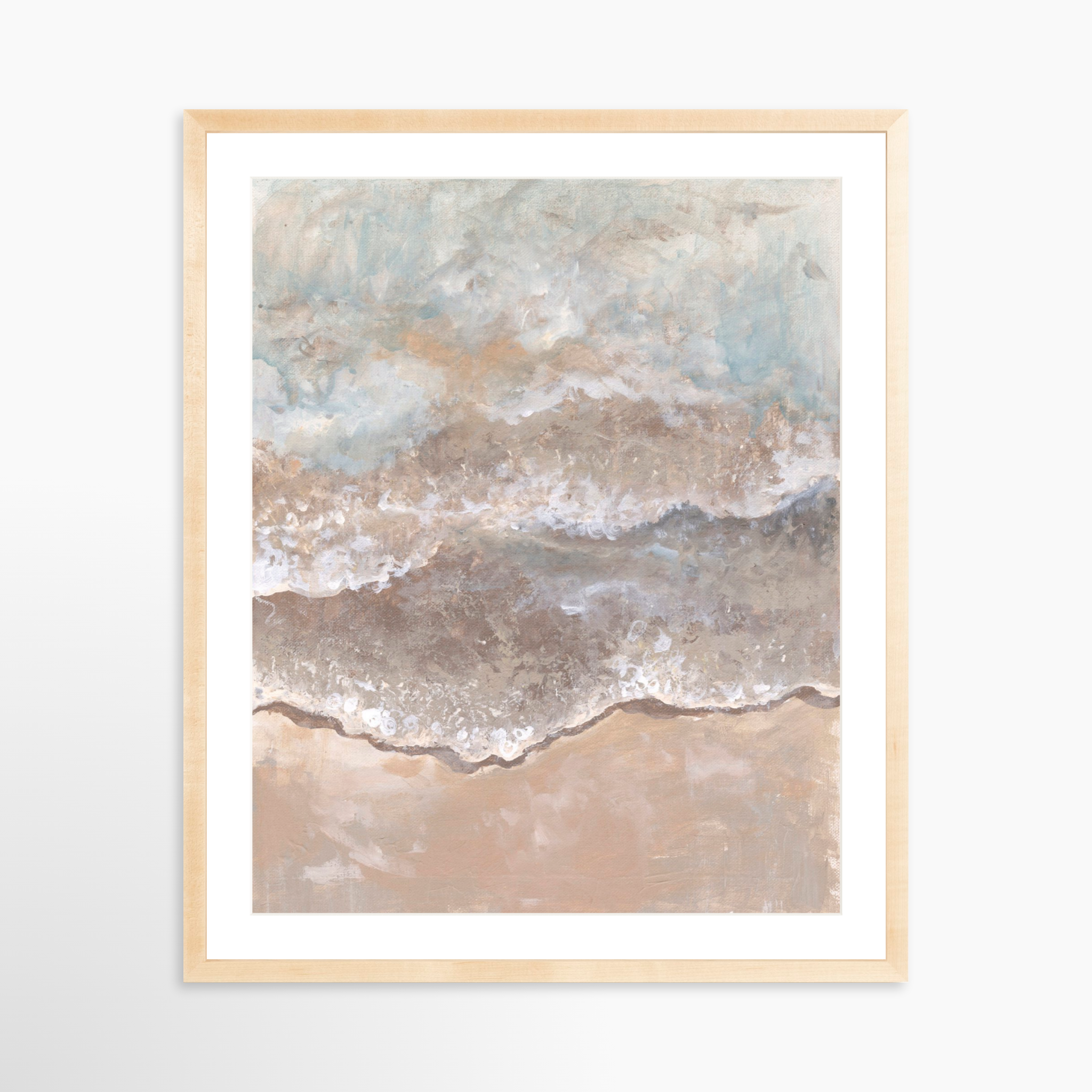 24x30 / Natural Frame + White Mat