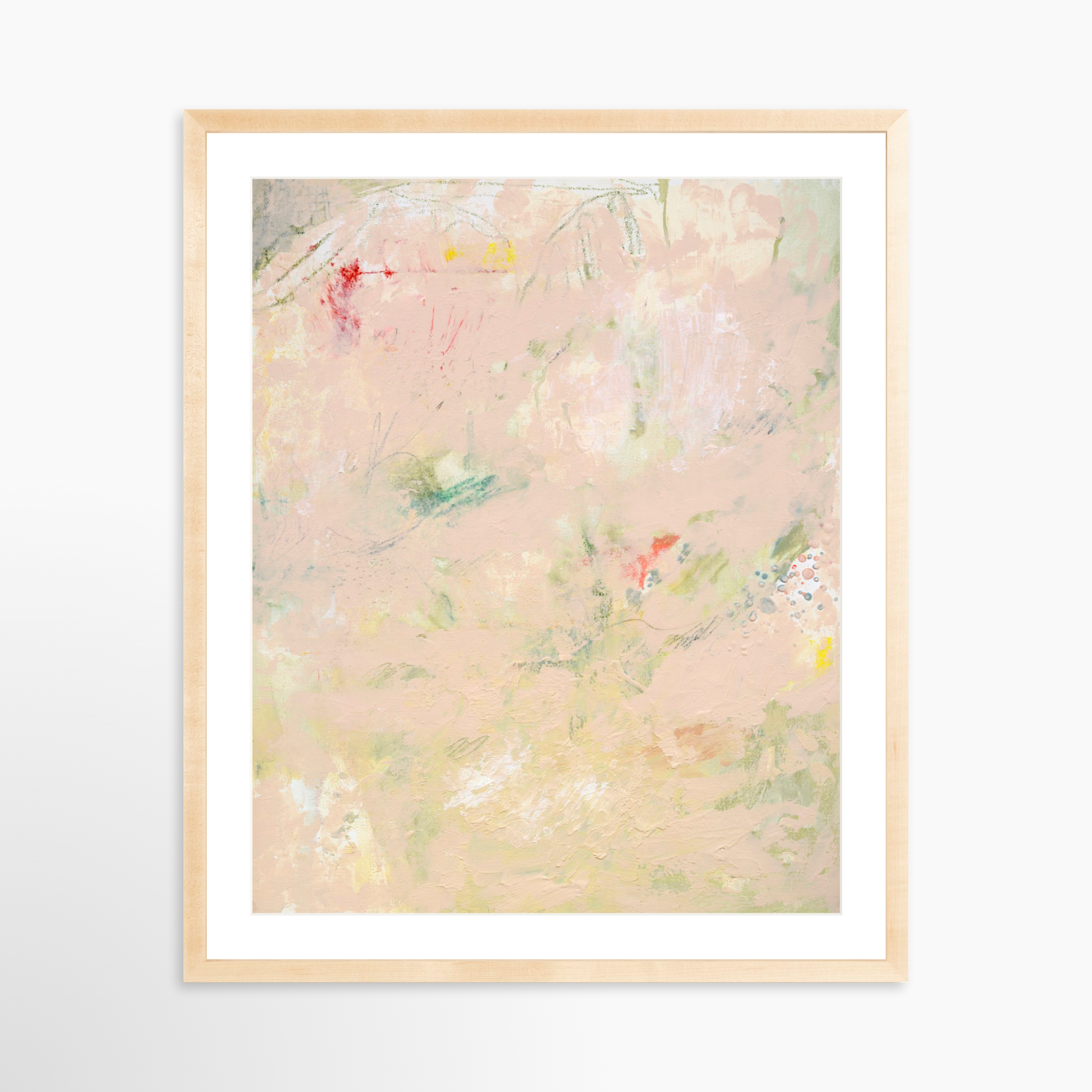 24x30 / Natural Frame + White Mat