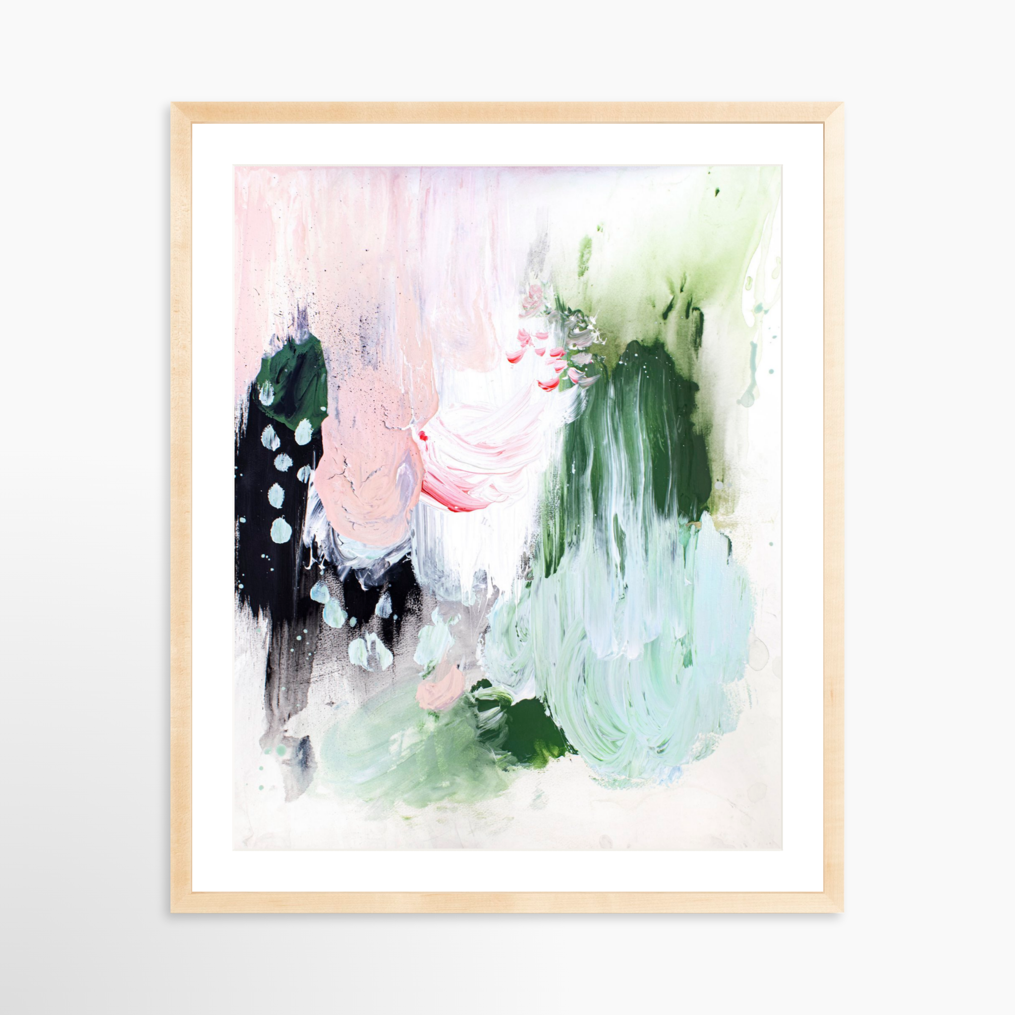 24x30 / Natural Frame + White Mat