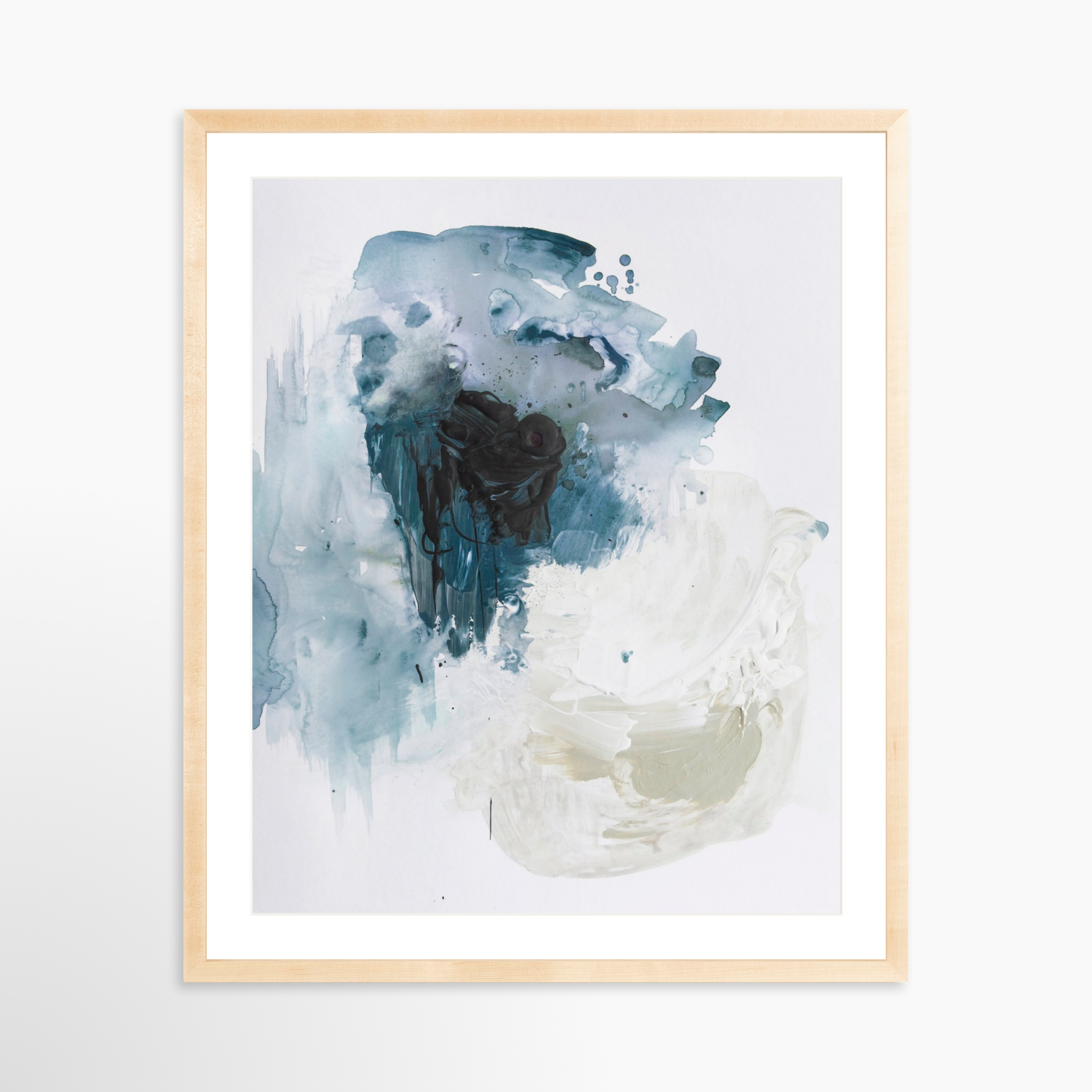24x30 / Natural Frame + White Mat