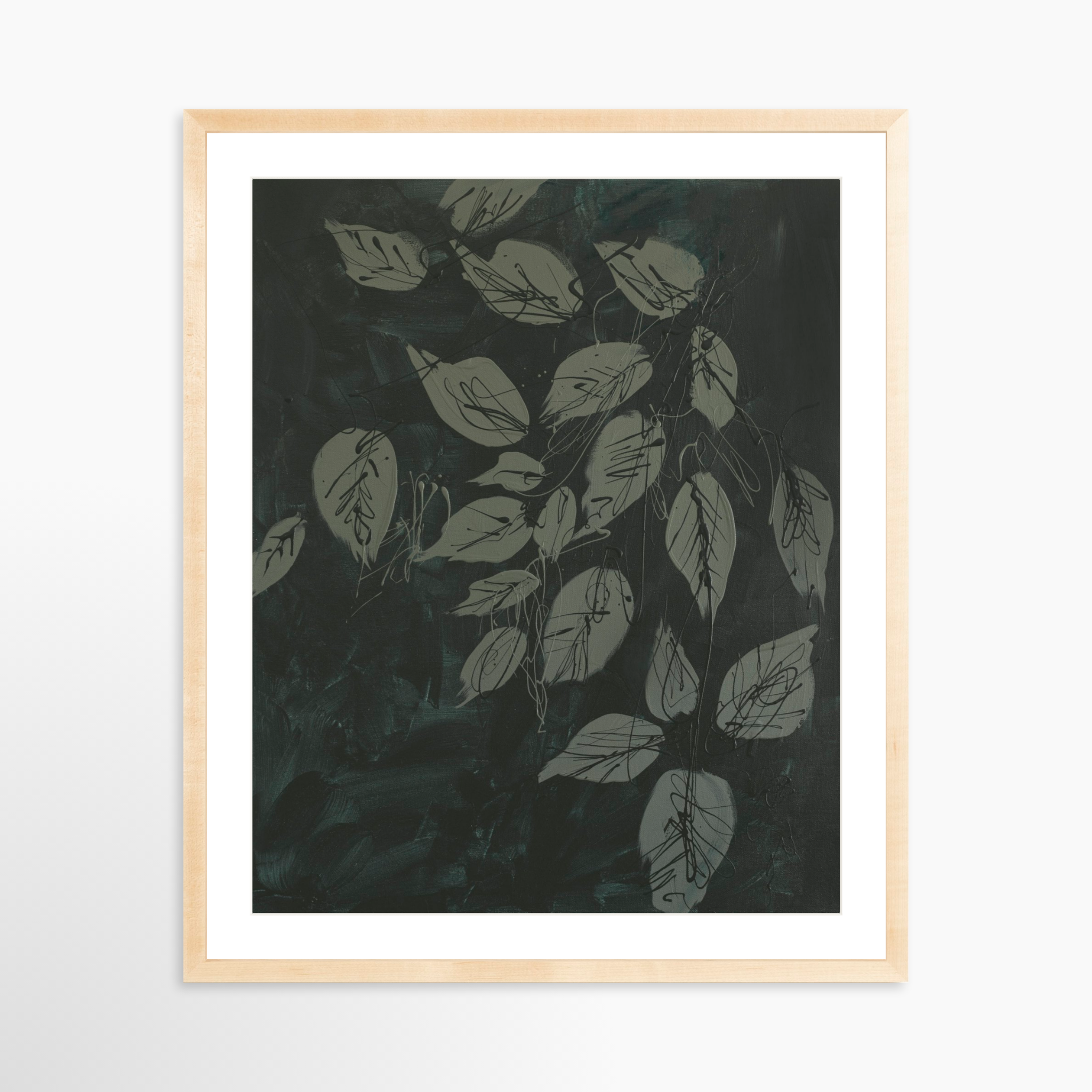 24x30 / Natural Frame + White Mat