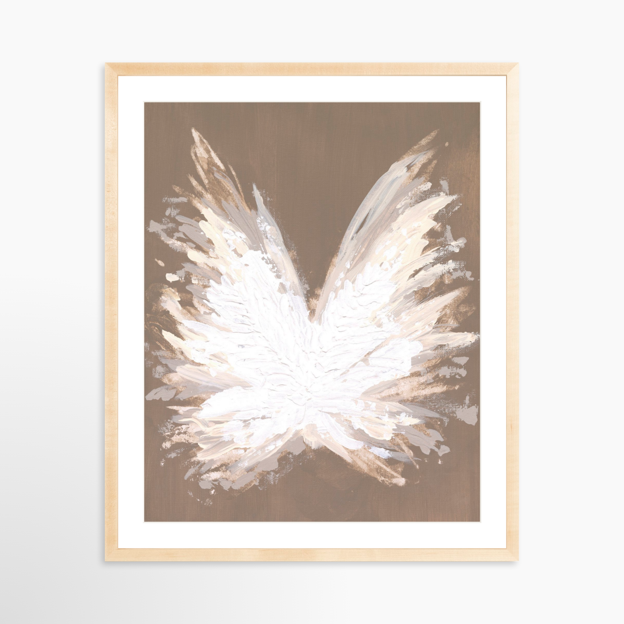 24x30 / Natural Frame + White Mat