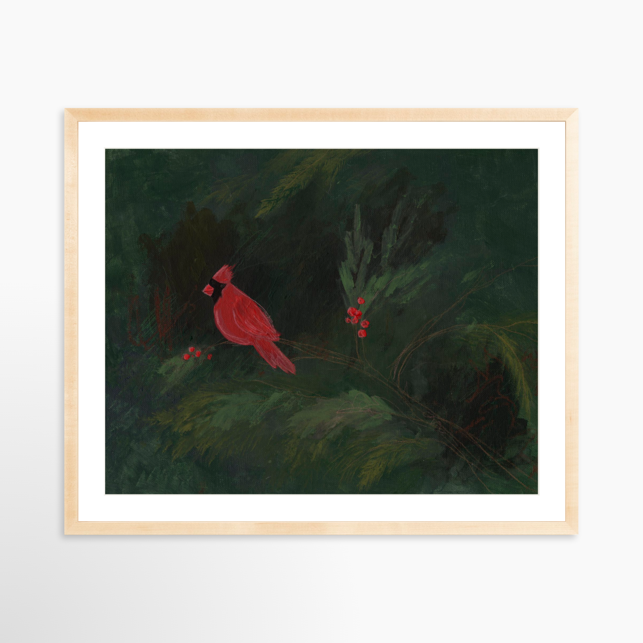 30x24 / Natural Frame + White Mat