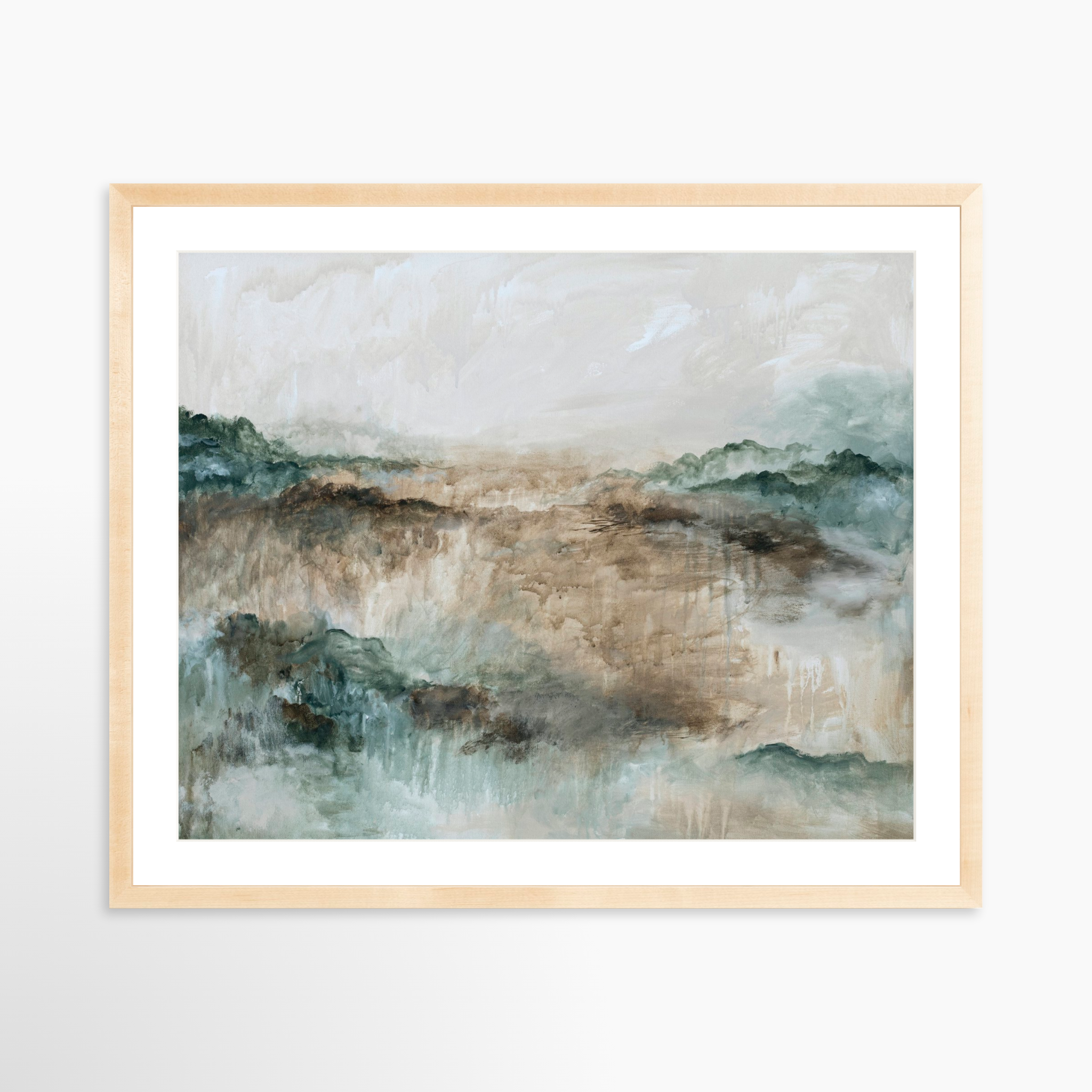 30x24 / Natural Frame + White Mat