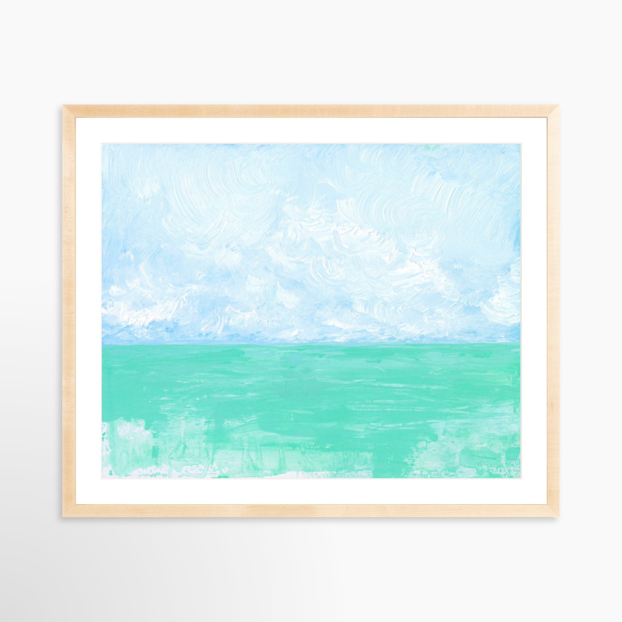 30x24 / Natural Frame + White Mat