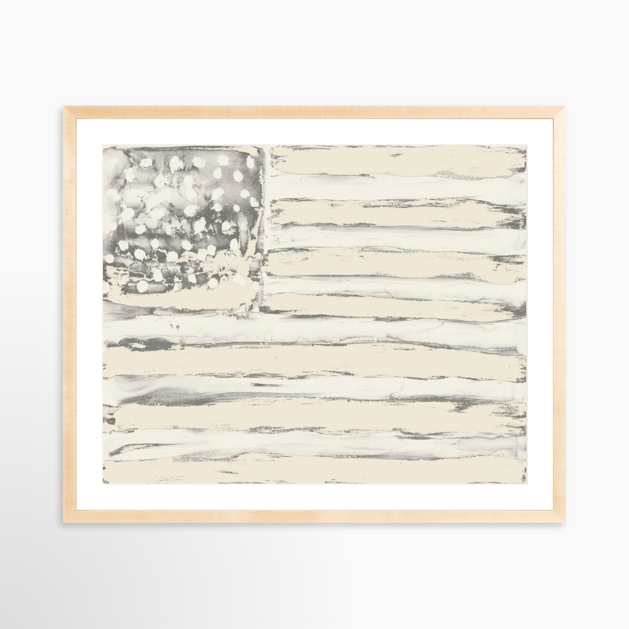 30x24 / Natural Frame + White Mat