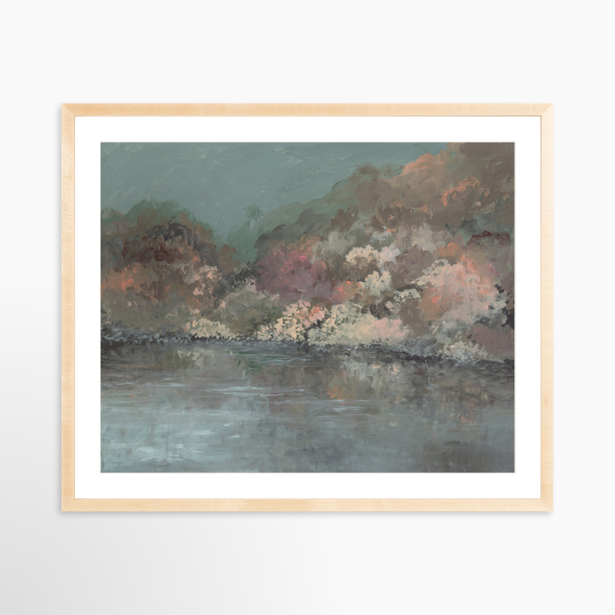 30x24 / Natural Frame + White Mat