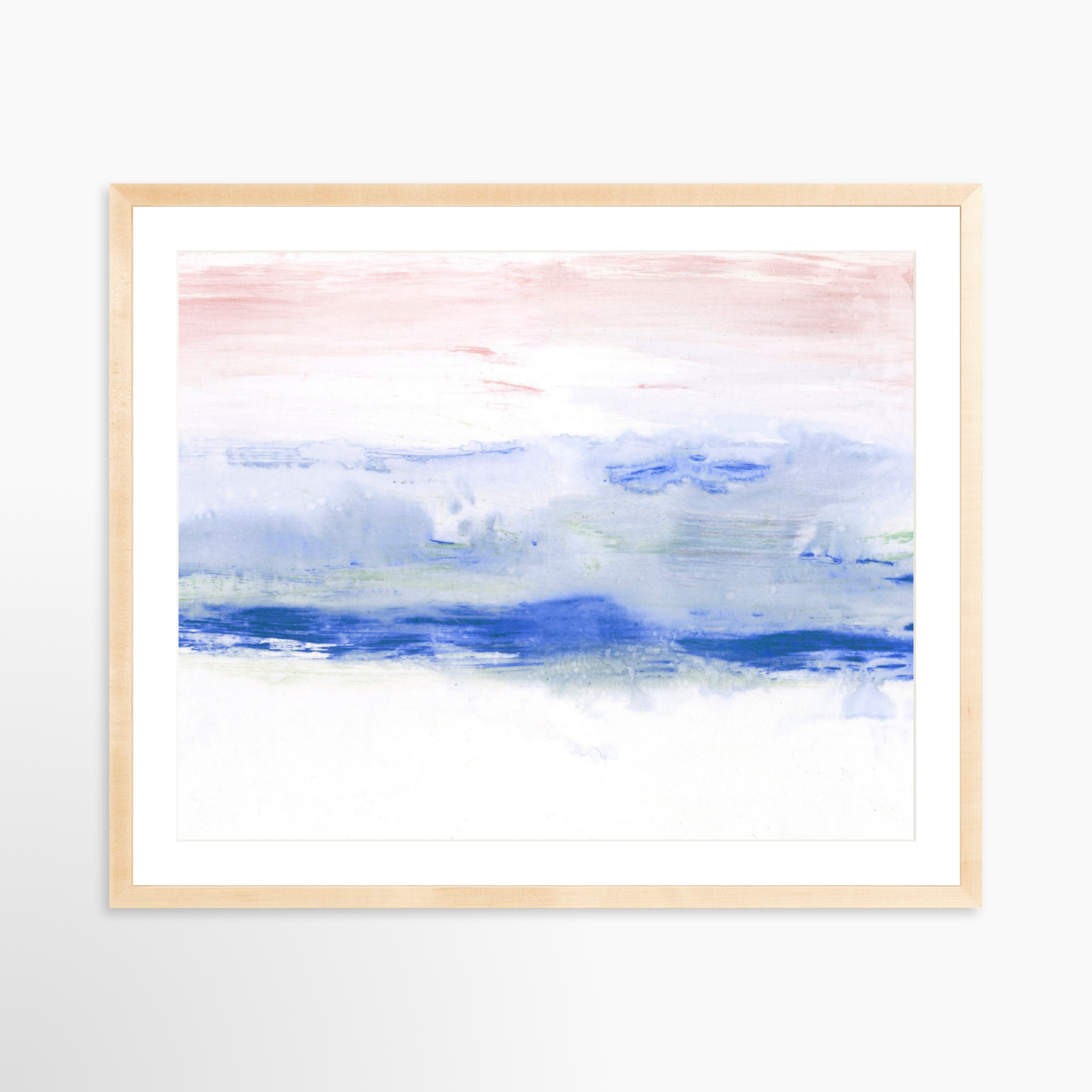 30x24 / Natural Frame + White Mat