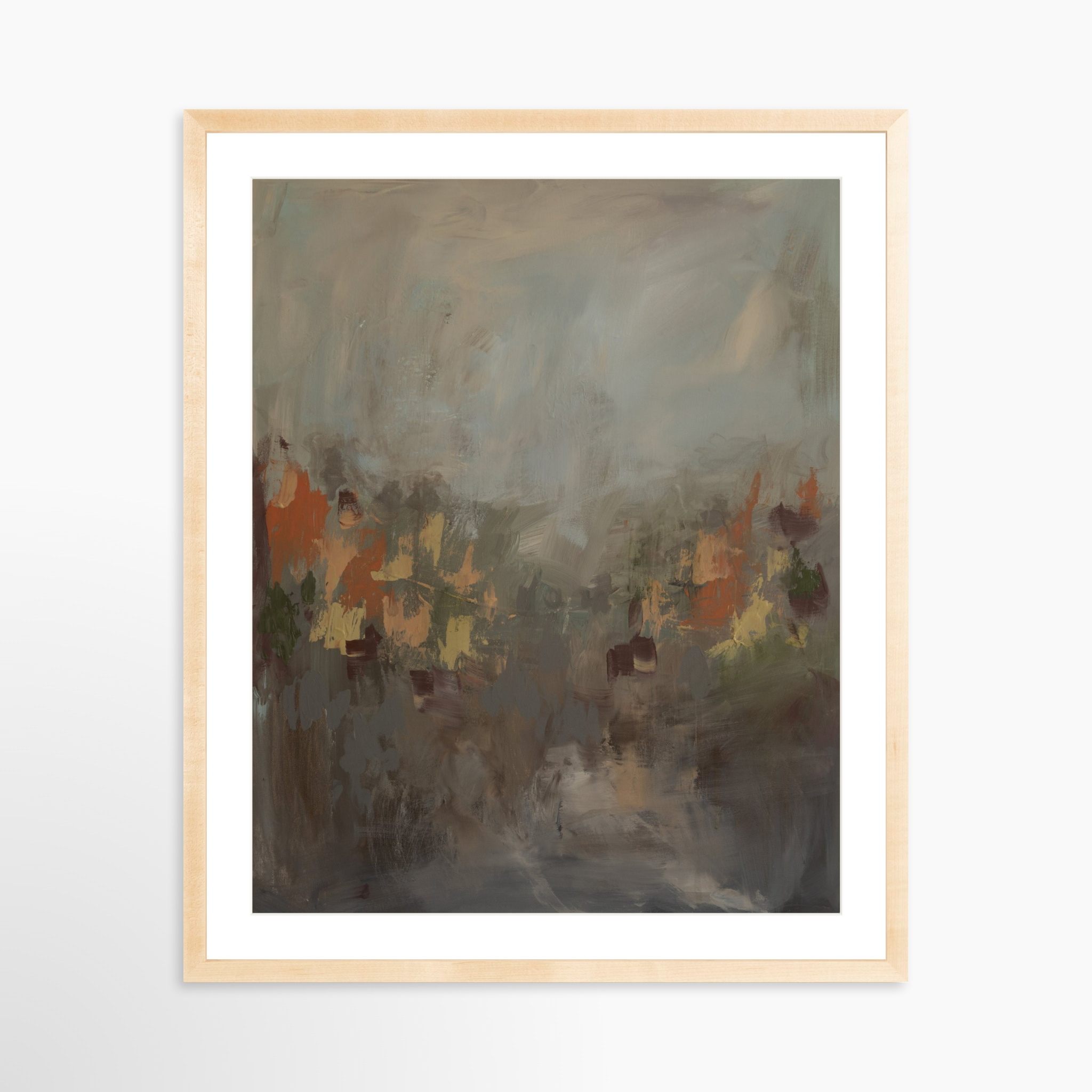 24x30 / Natural Frame + White Mat