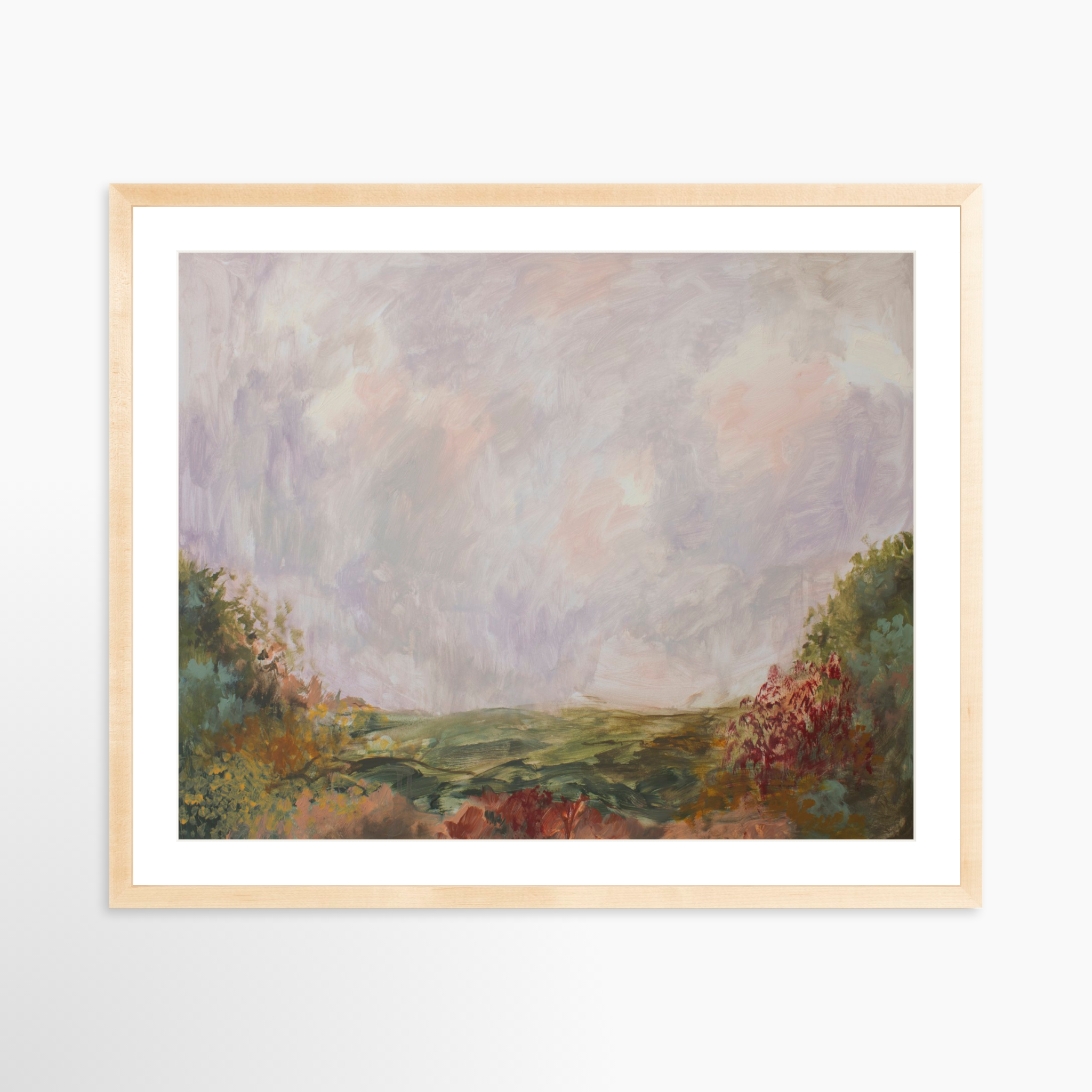 30x24 / Natural Frame + White Mat