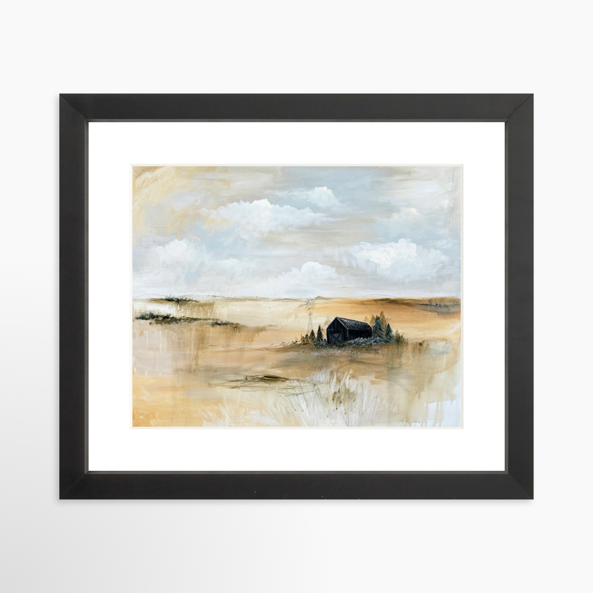10x8 / Black Frame + White Mat
