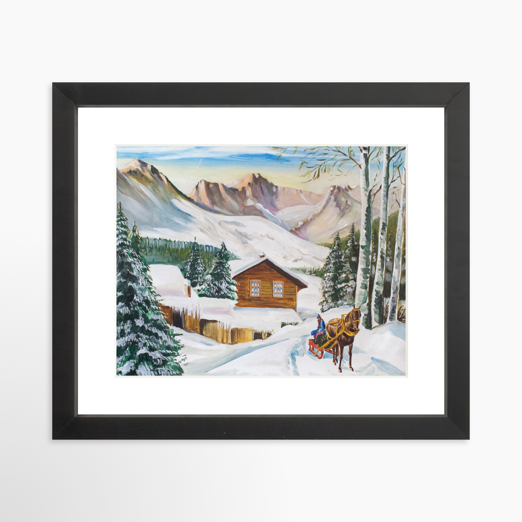 10x8 / Black Frame + White Mat