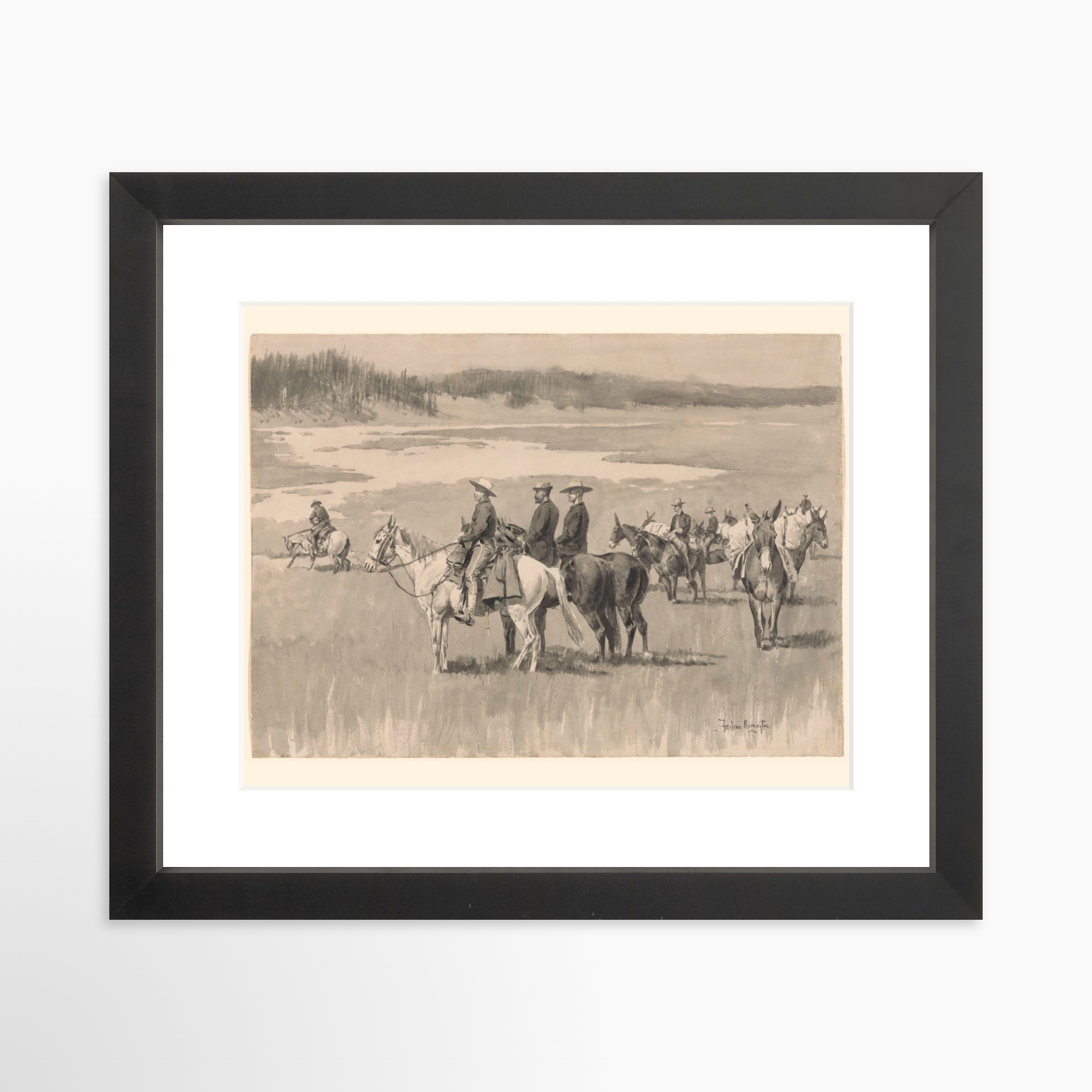 10x8 / Black Frame + White Mat