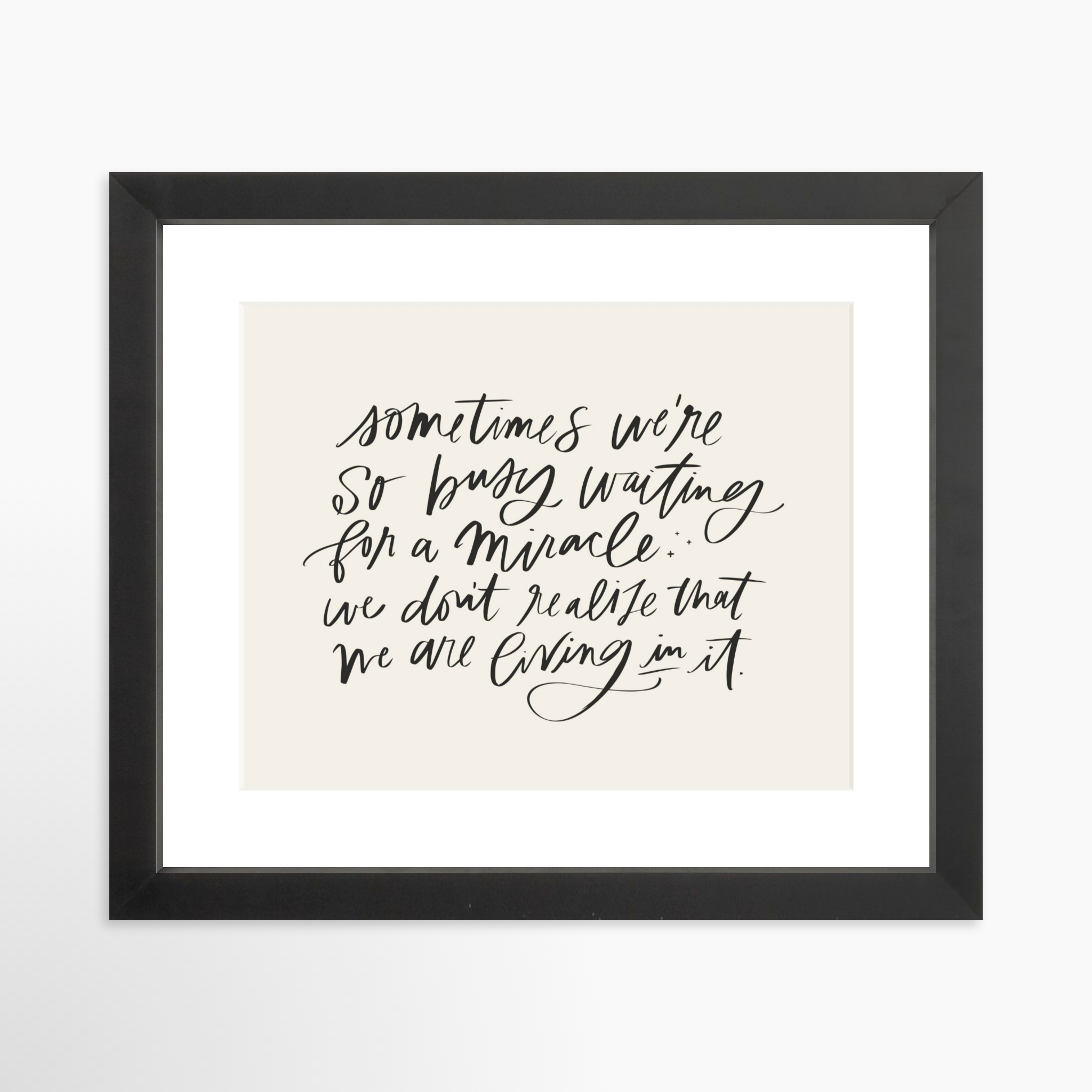 10x8 / Black Frame + White Mat