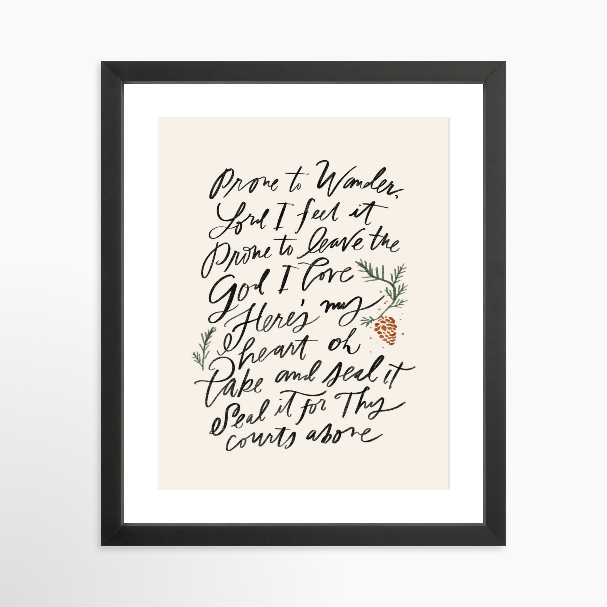 11x14 / Black Frame + White Mat