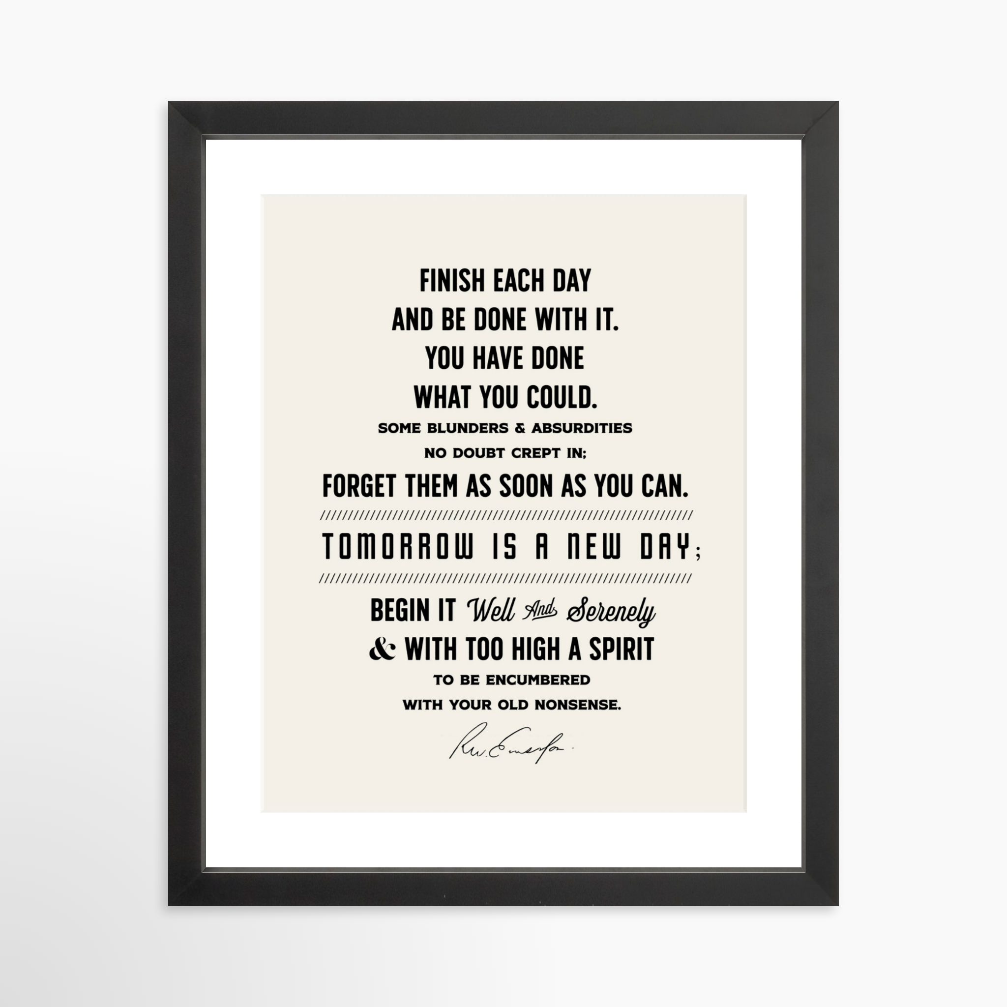 11x14 / Black Frame + White Mat