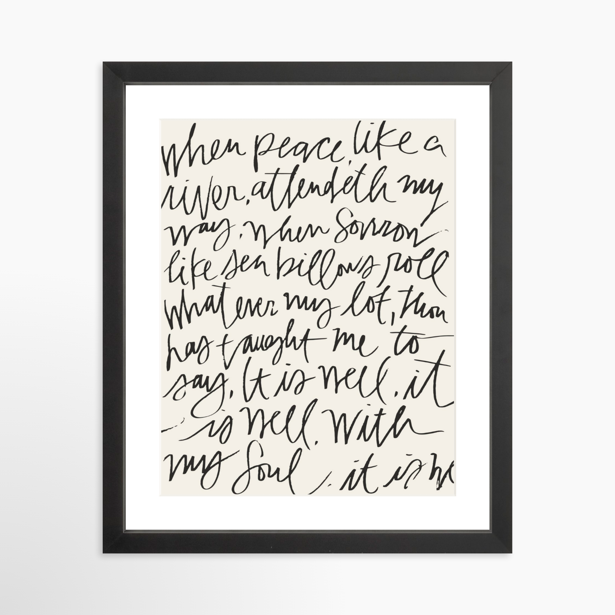 11x14 / Black Frame + White Mat