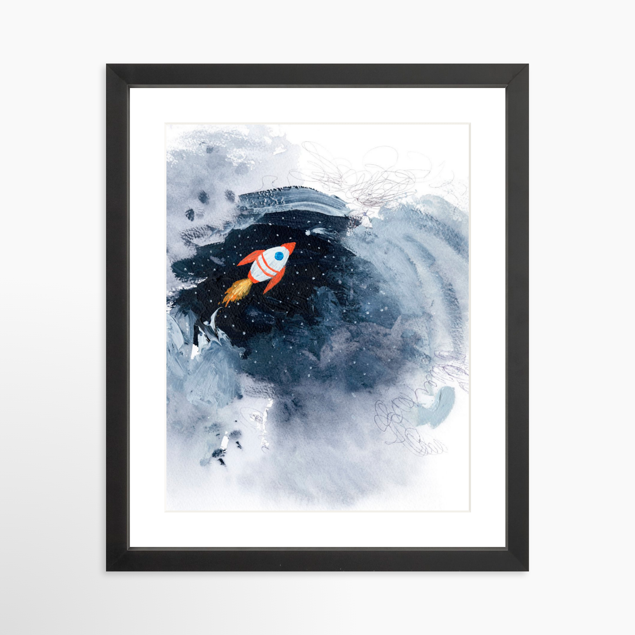11x14 / Black Frame + White Mat