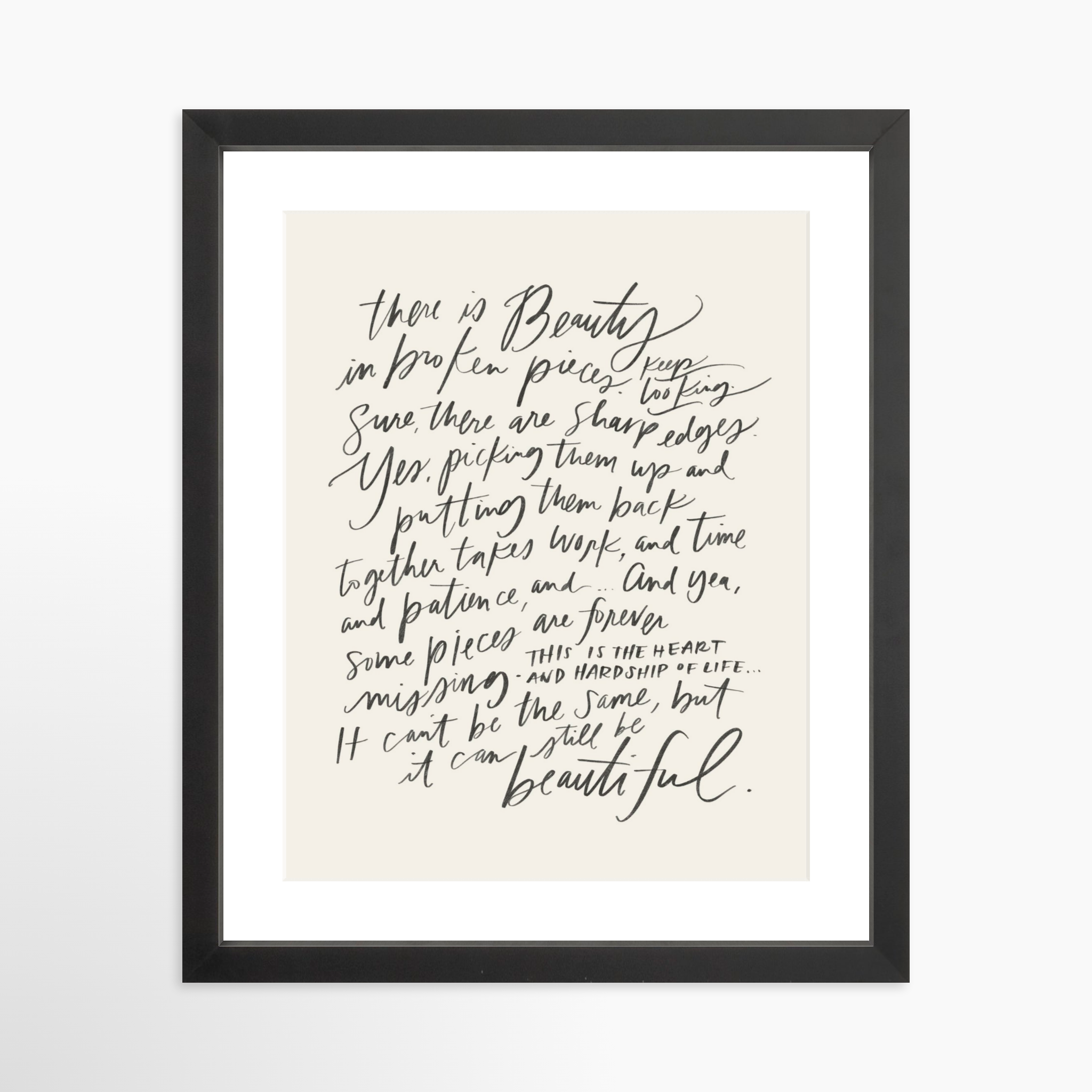 11x14 / Black Frame + White Mat