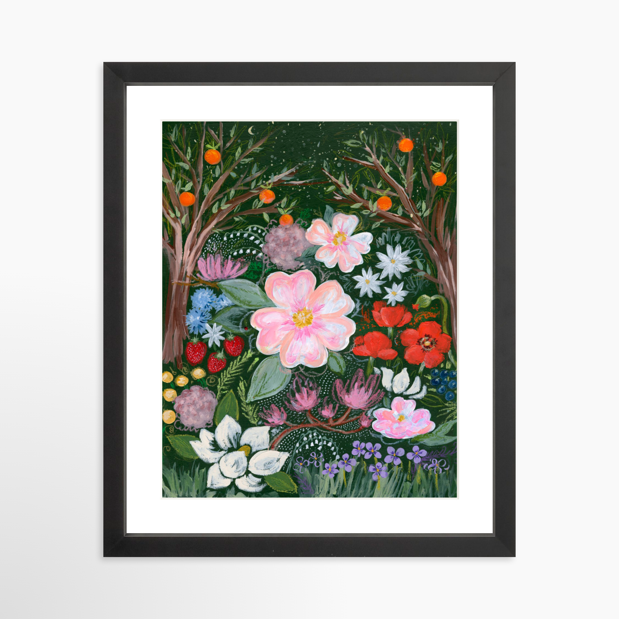 11x14 / Black Frame + White Mat