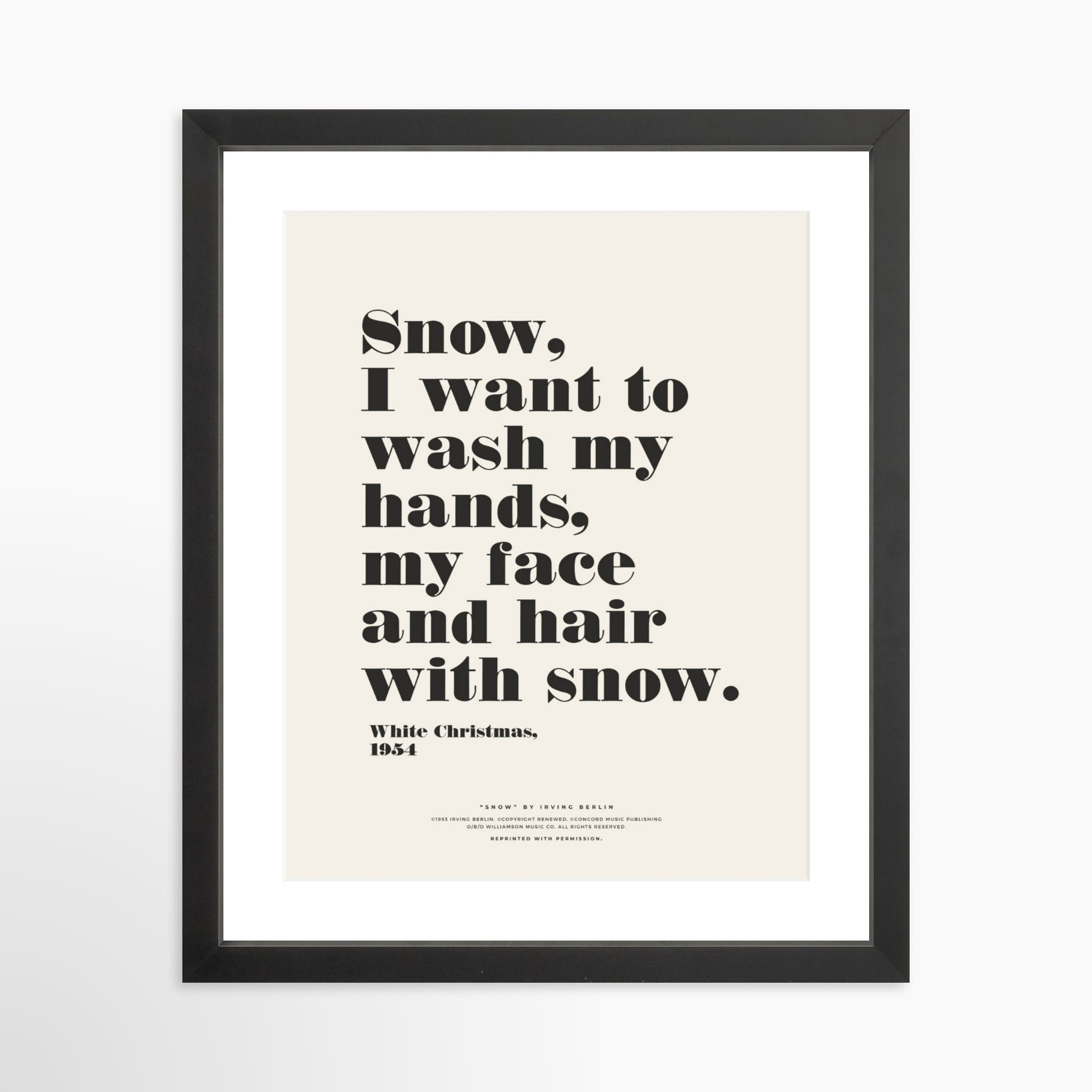 11x14 / Black Frame + White Mat