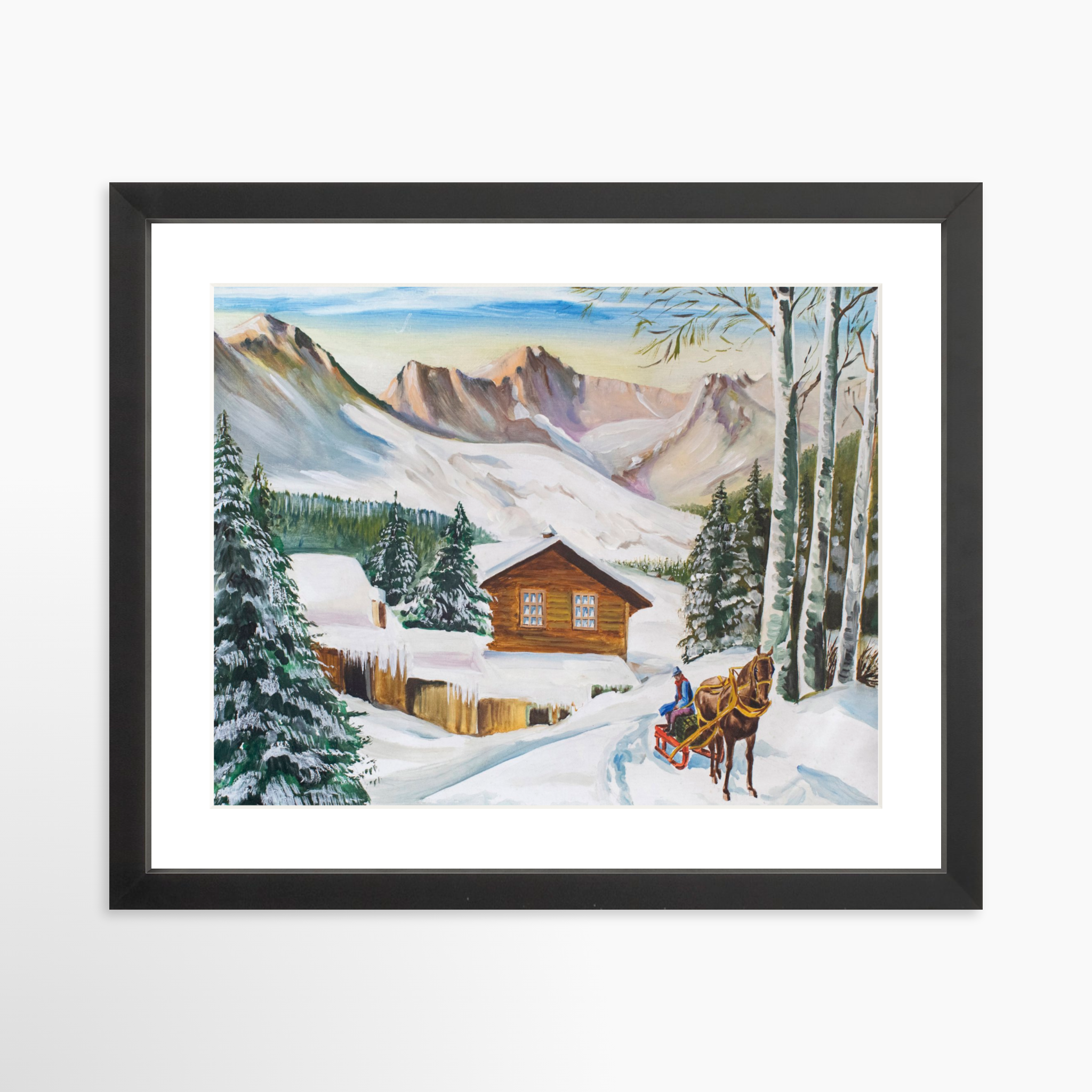 14x11 / Black Frame + White Mat