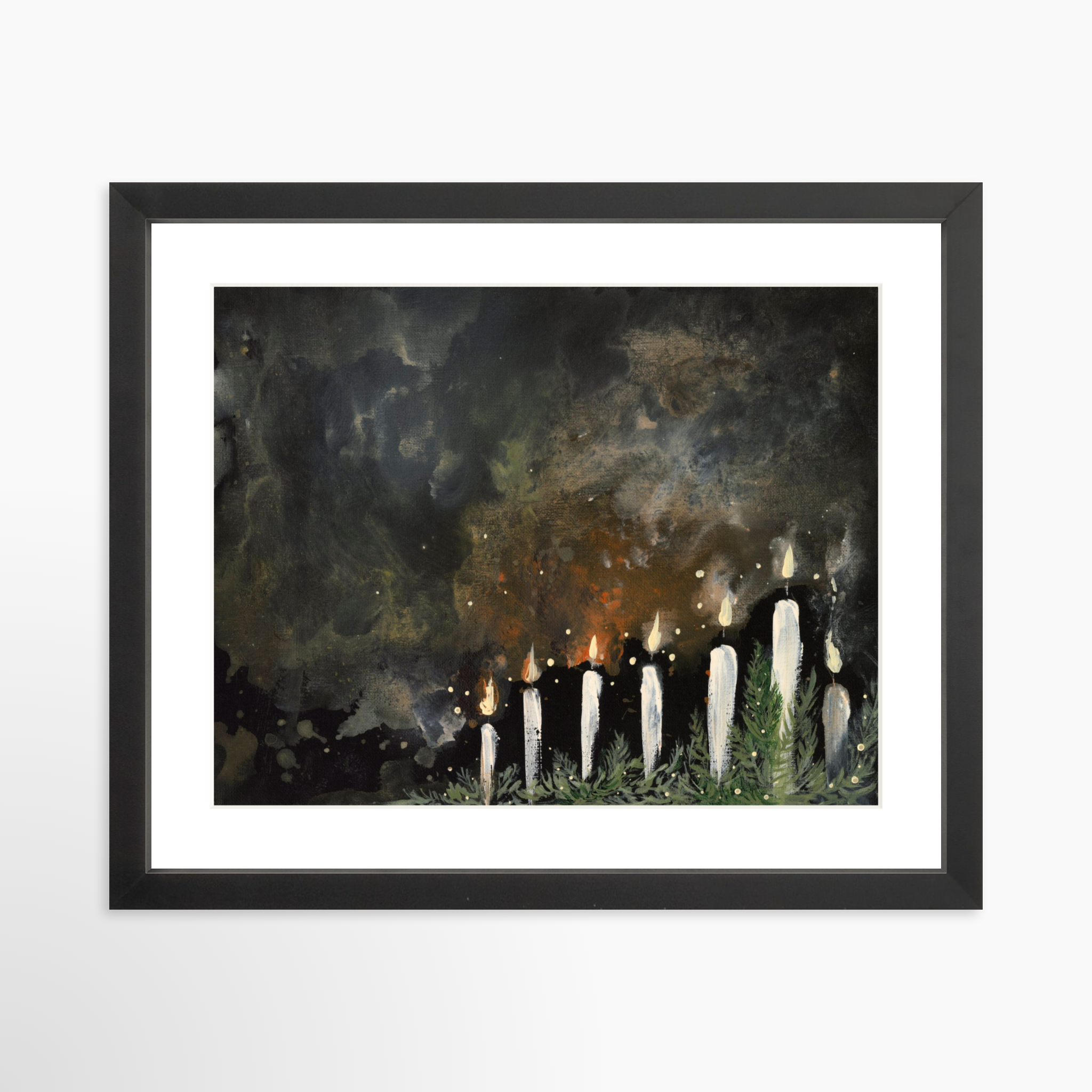 14x11 / Black Frame + White Mat