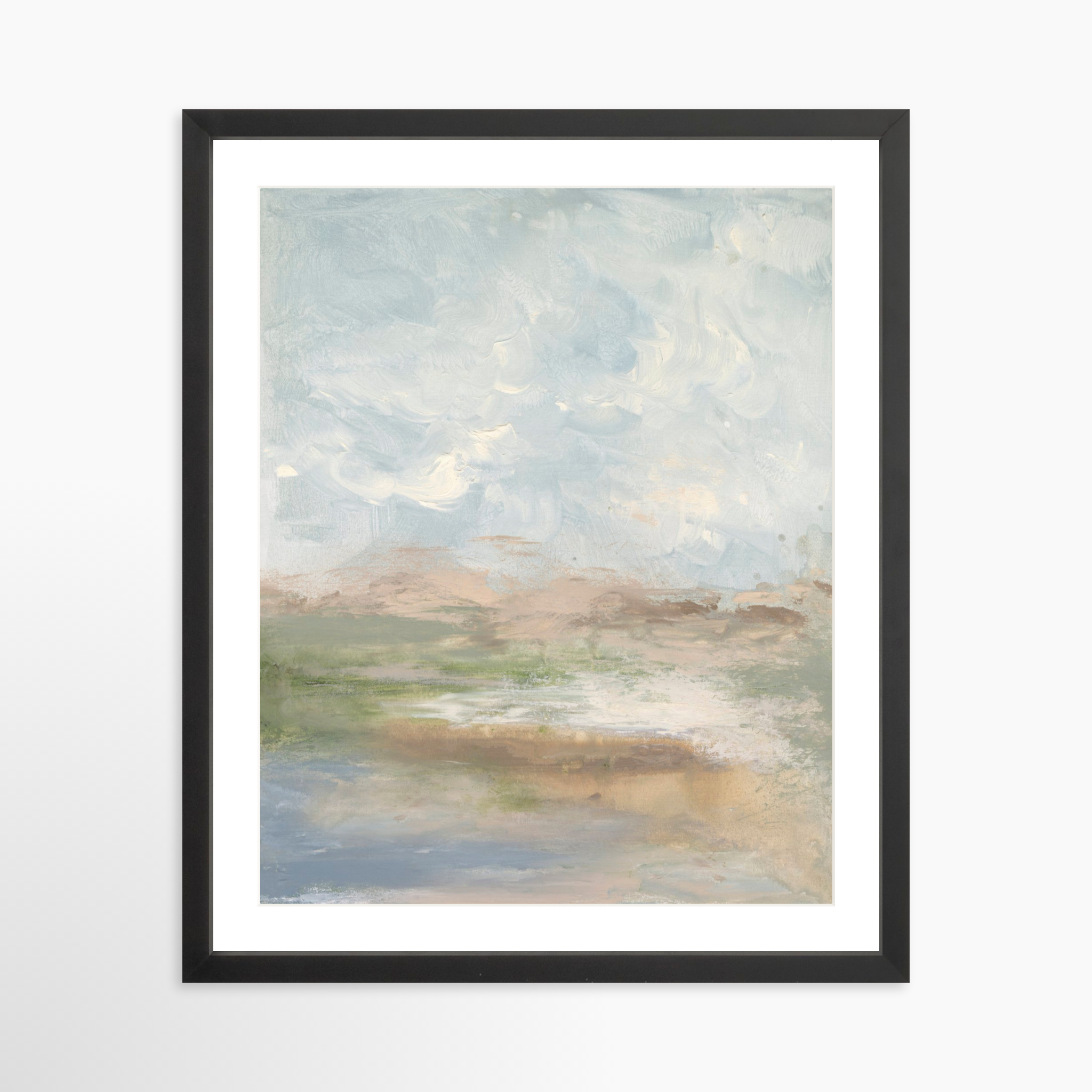 16x20 / Black Frame + White Mat