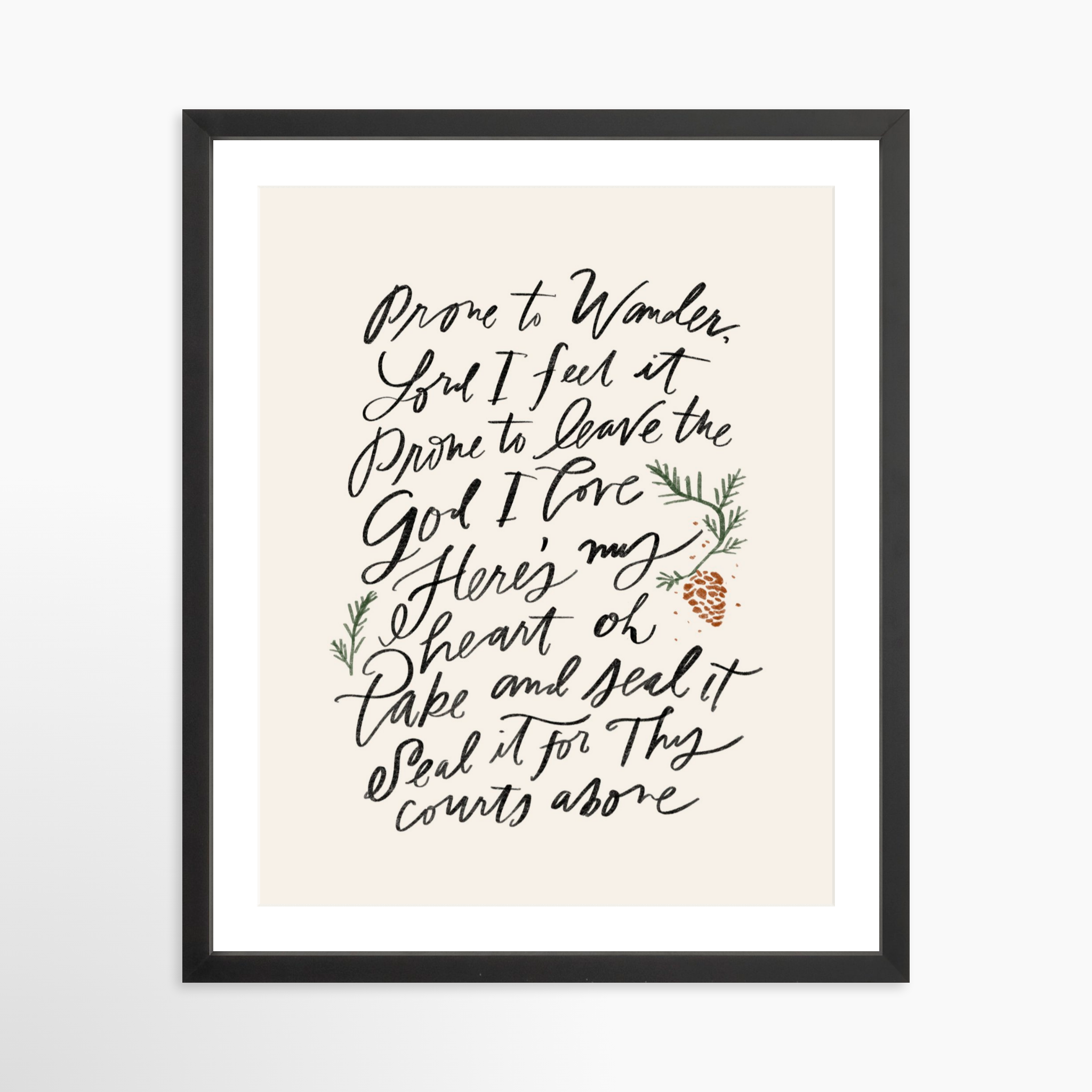 16x20 / Black Frame + White Mat