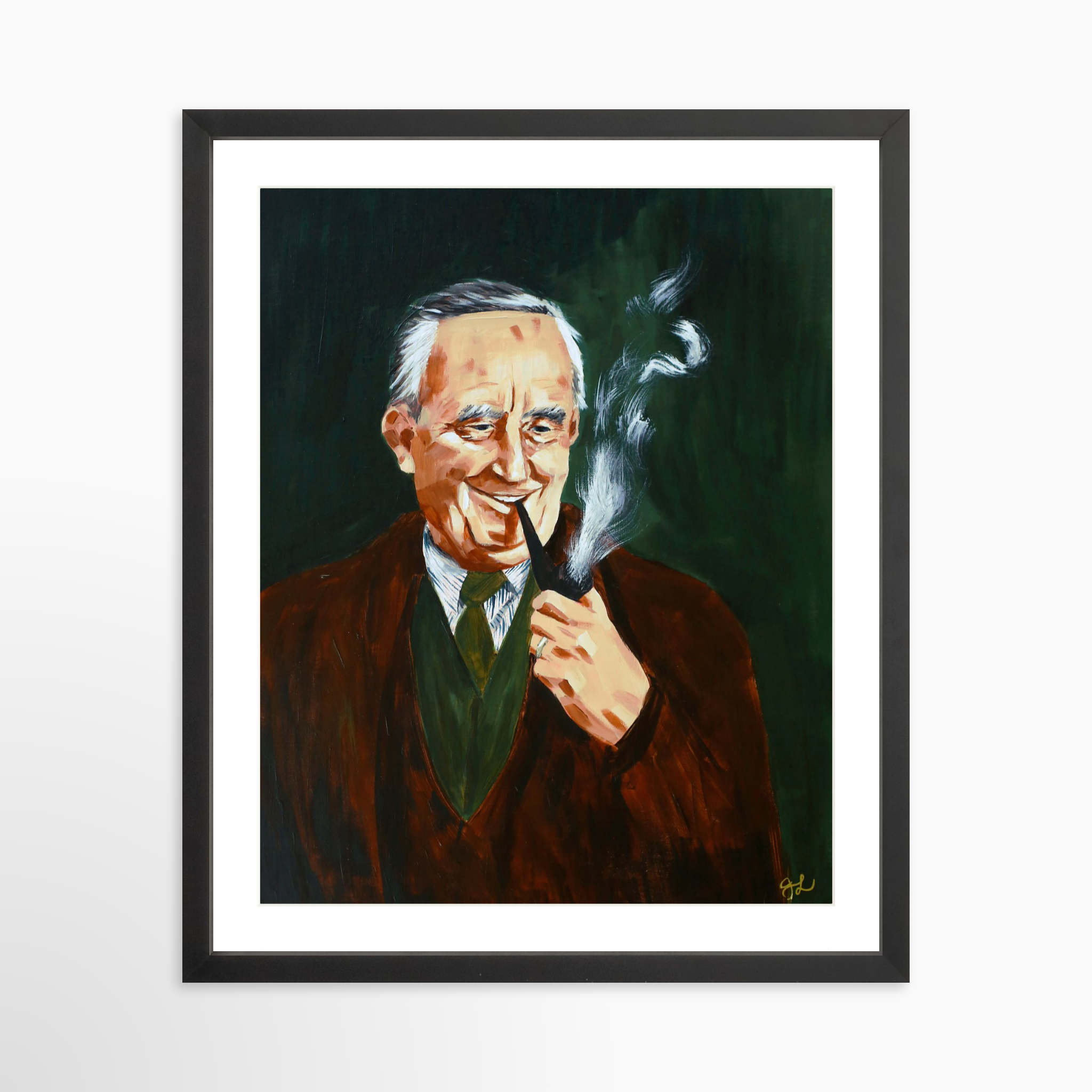 16x20 / Black Frame + White Mat