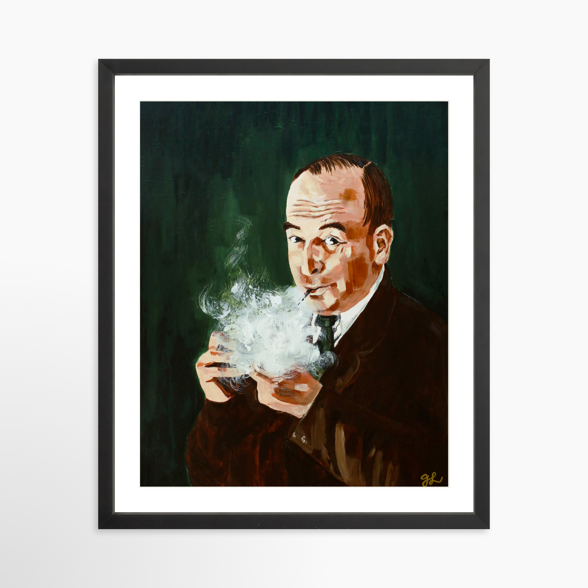 16x20 / Black Frame + White Mat