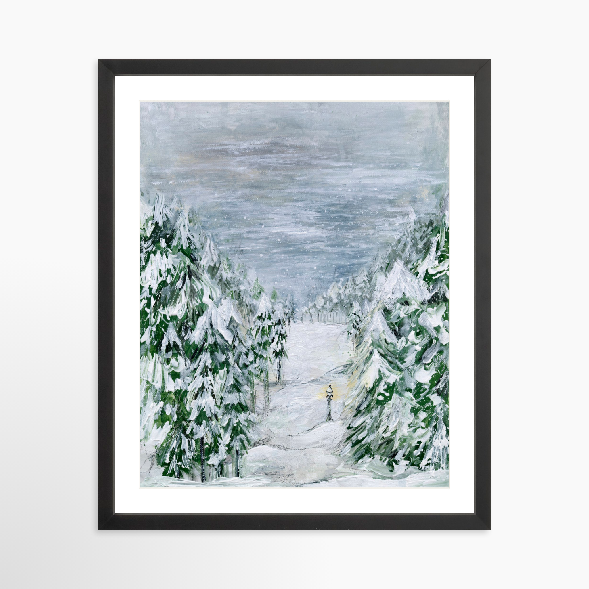 16x20 / Black Frame + White Mat