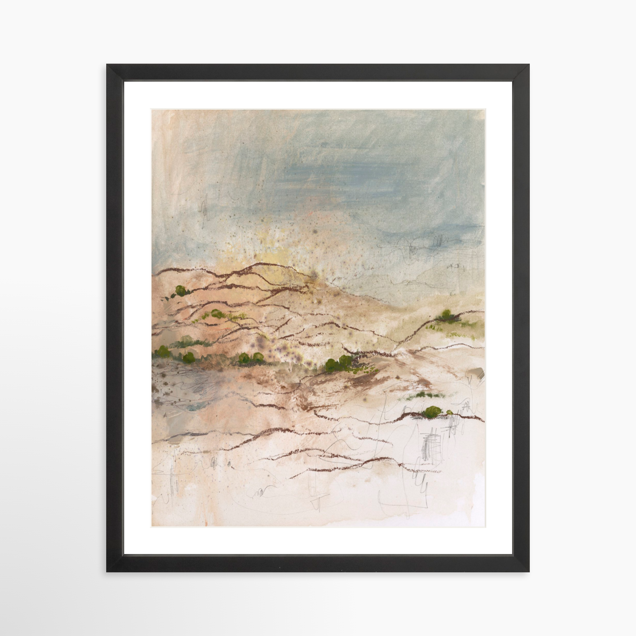 16x20 / Black Frame + White Mat