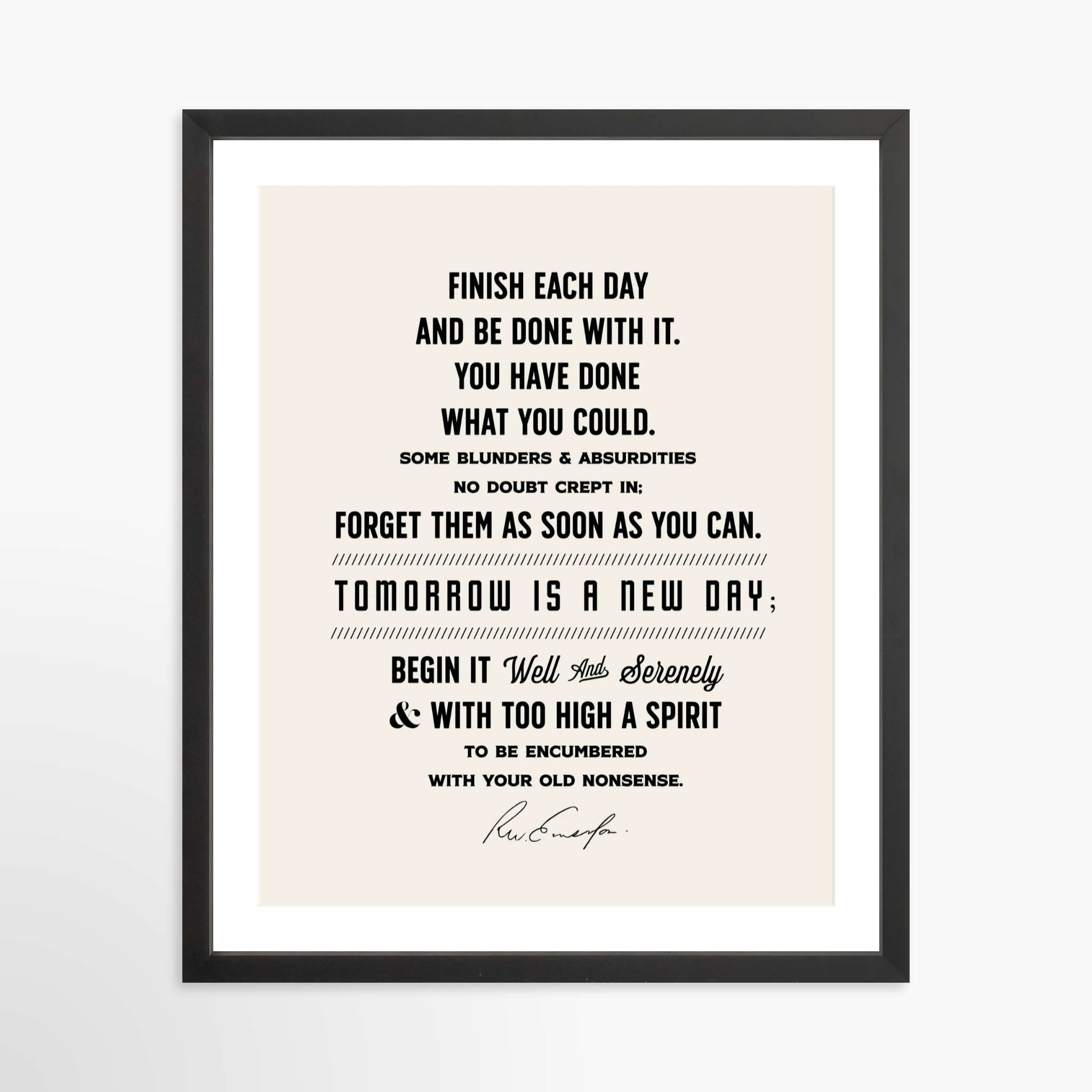 16x20 / Black Frame + White Mat