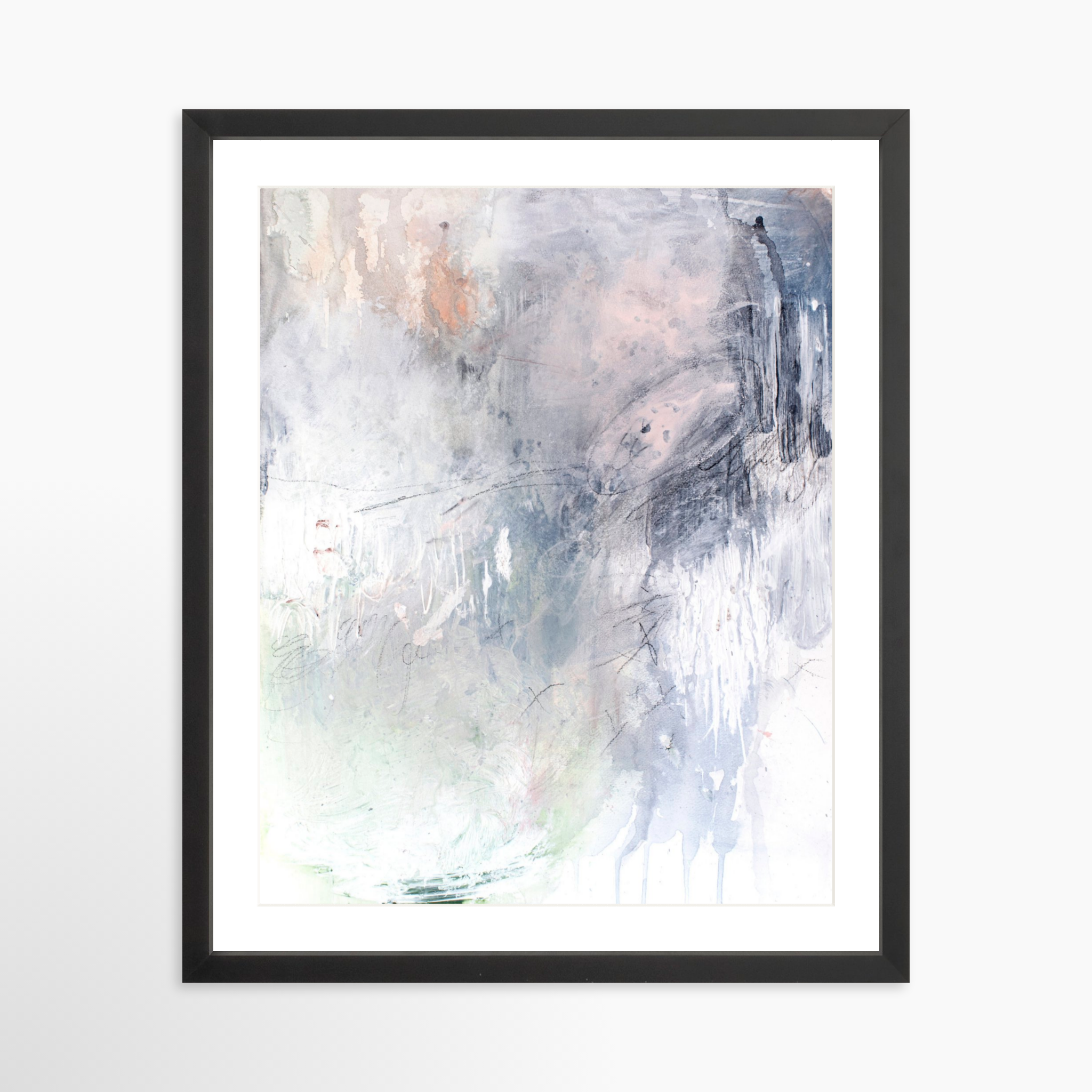 16x20 / Black Frame + White Mat