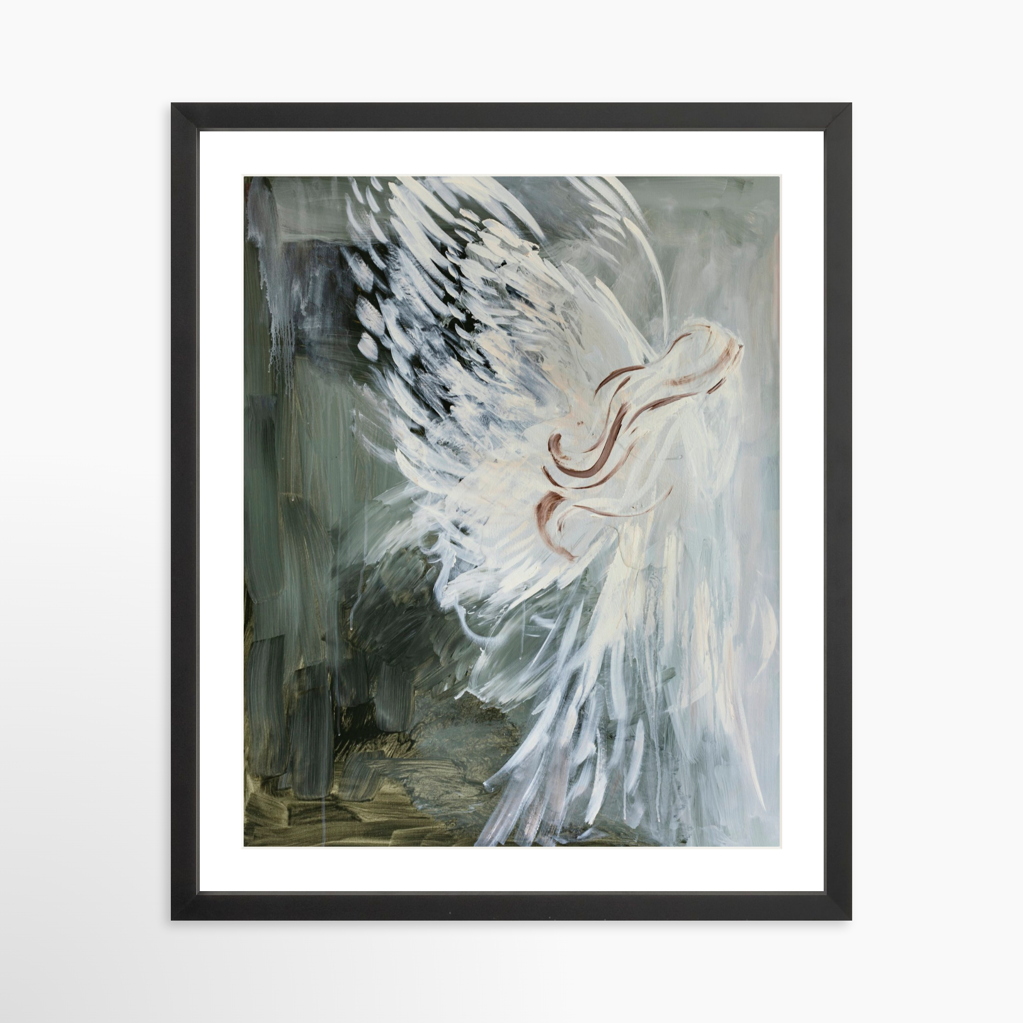 16x20 / Black Frame + White Mat