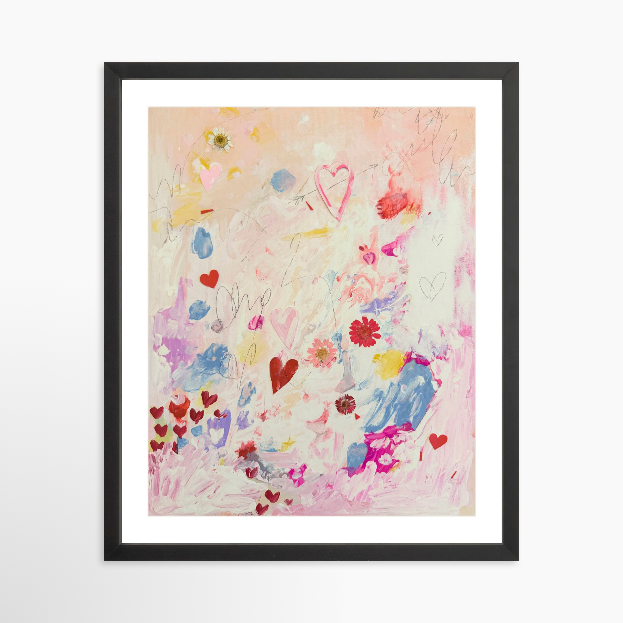 16x20 / Black Frame + White Mat