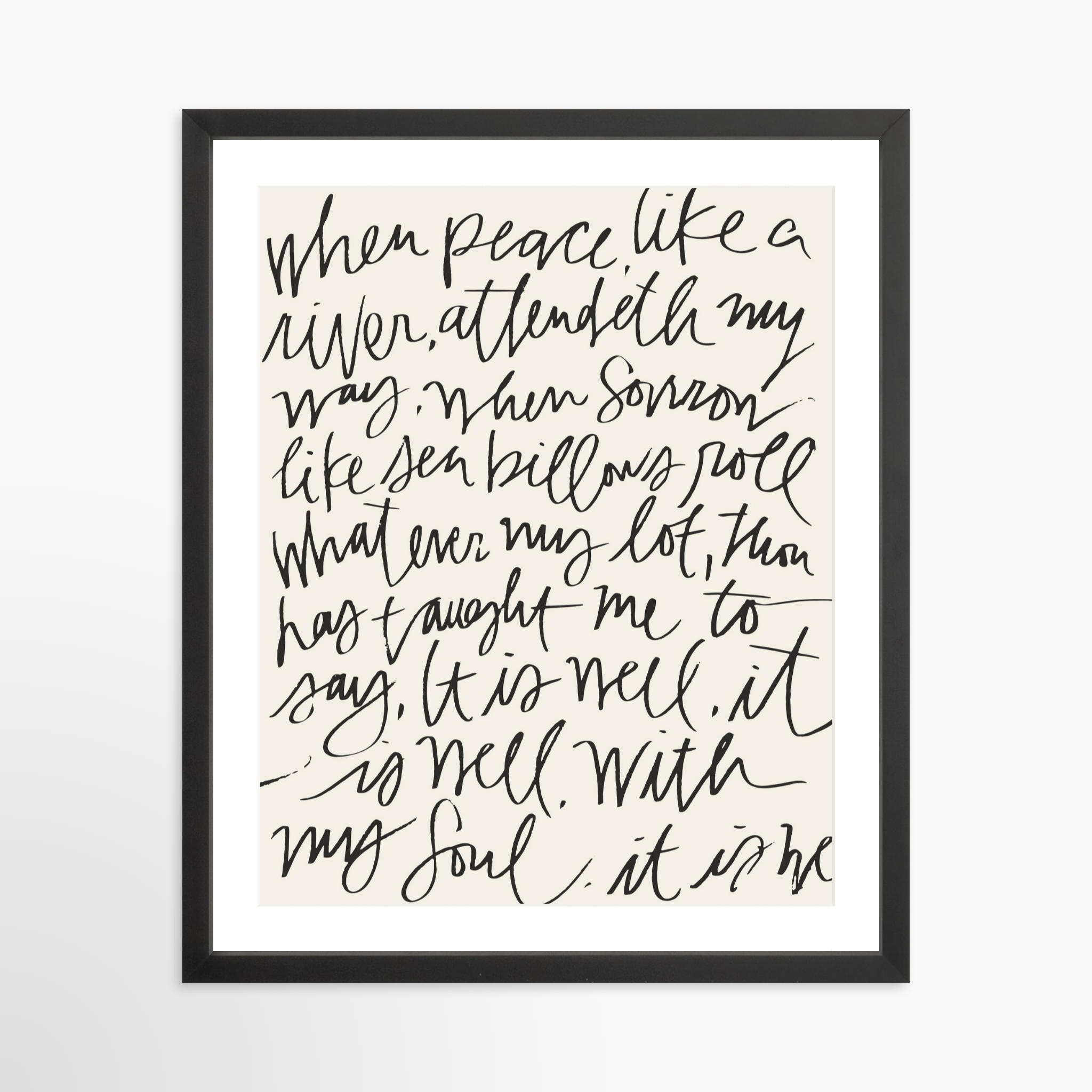 16x20 / Black Frame + White Mat