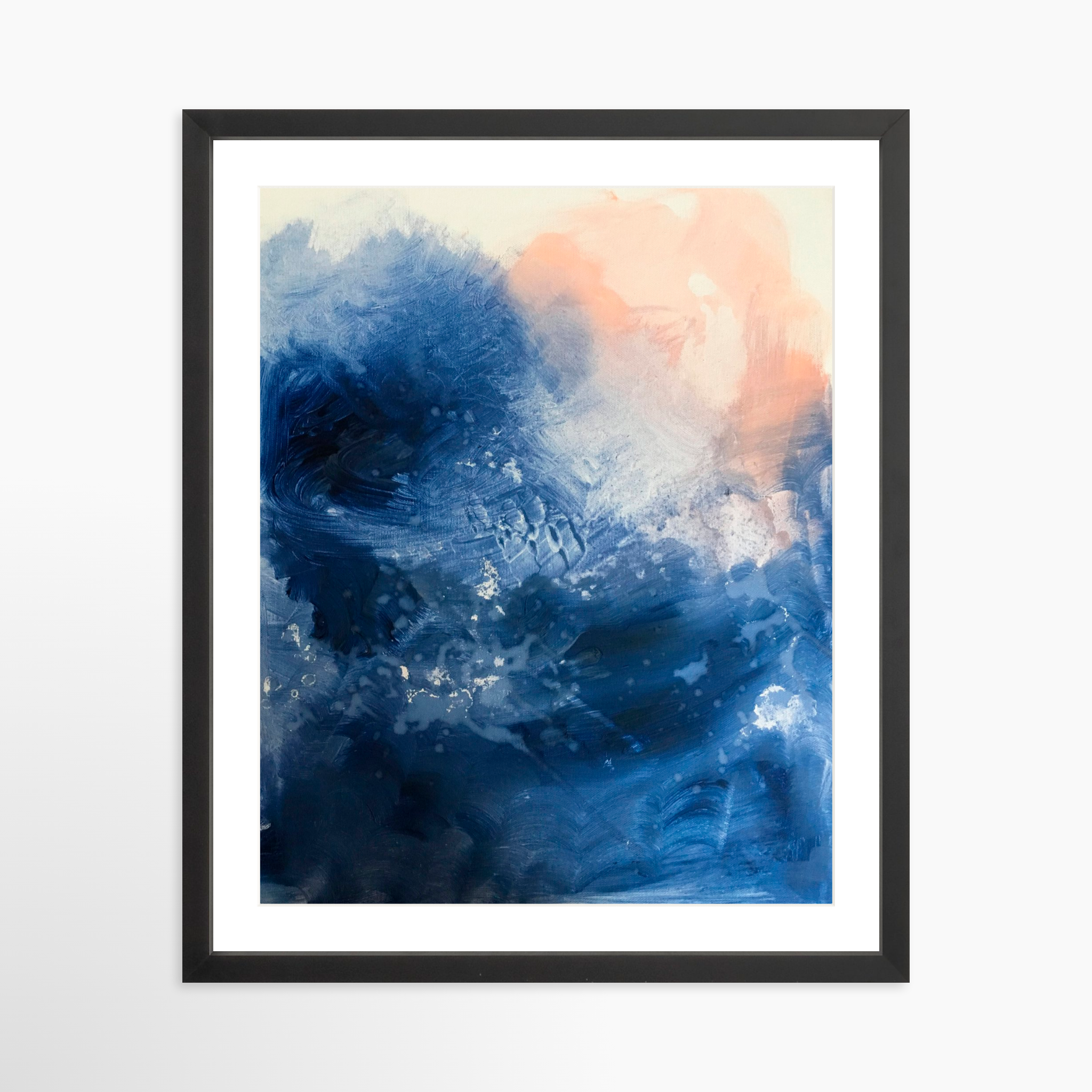 16x20 / Black Frame + White Mat