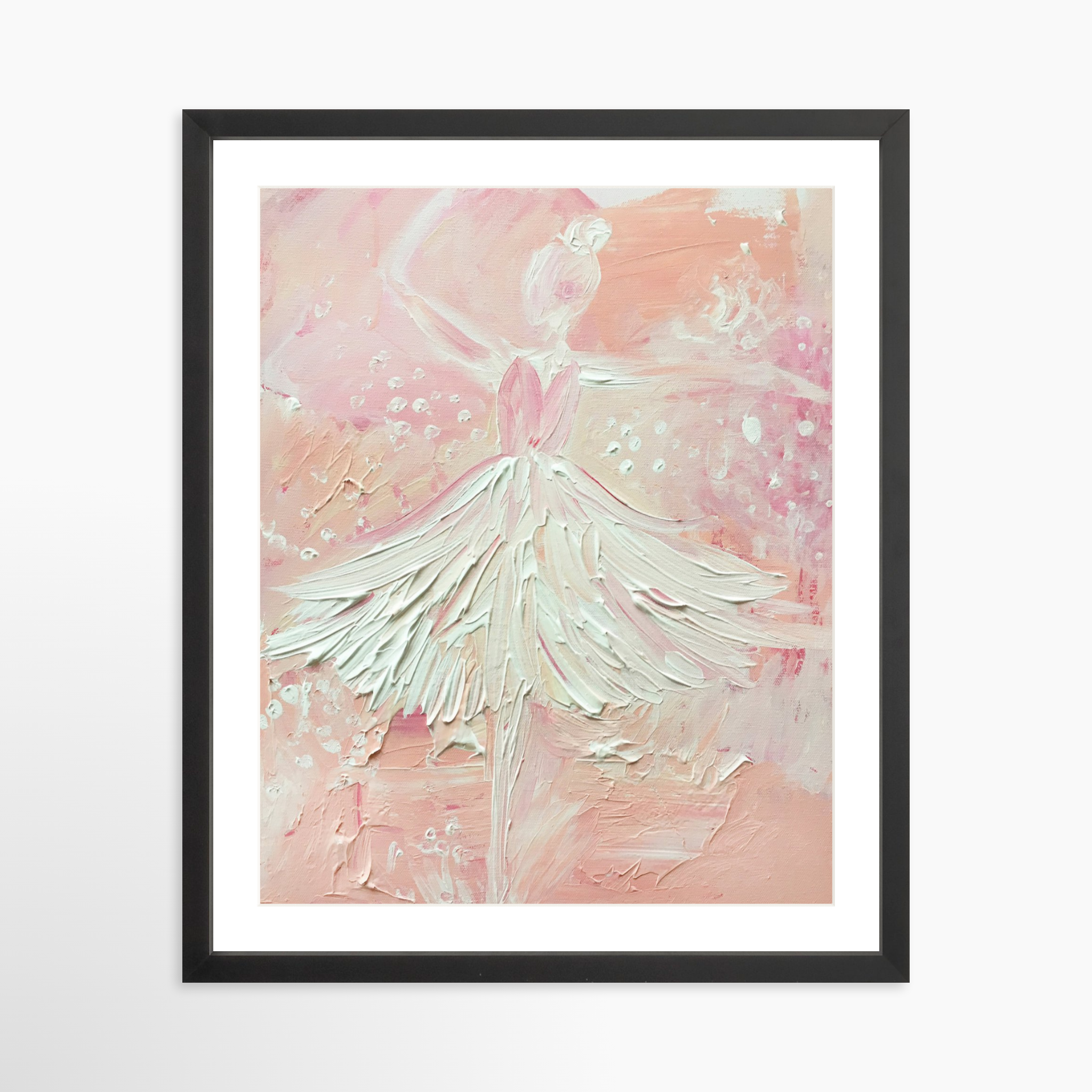 16x20 / Black Frame + White Mat